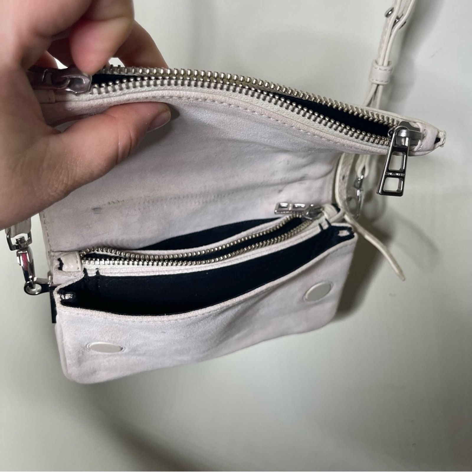 Zadig & Voltaire Zadig & Voltaire Rock Nano Novel Bag Flash stone washed whit Size ONE SIZE - 12 Thumbnail