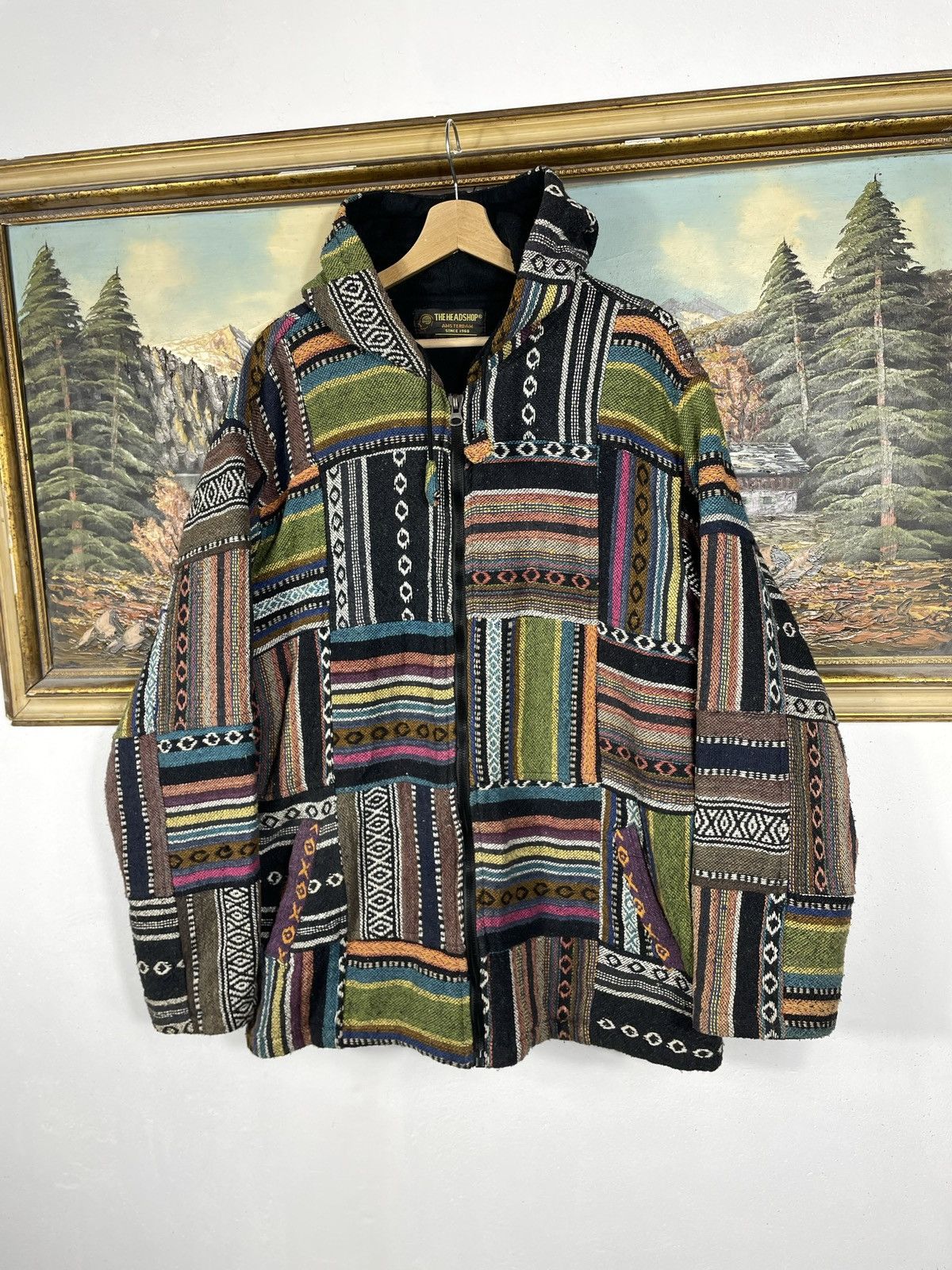 Japanese Brand × Vintage Retro Nepal Hippy Patchwork Zip Hoodie Denim Jacket 00s Size US XL / EU 56 / 4 - 3 Thumbnail