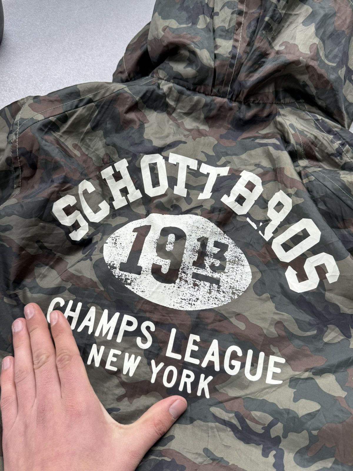 Schott Schott NYC Camouflage Hooded Jacket Men’s Camo Zip Up Size US S / EU 44-46 / 1 - 12 Thumbnail
