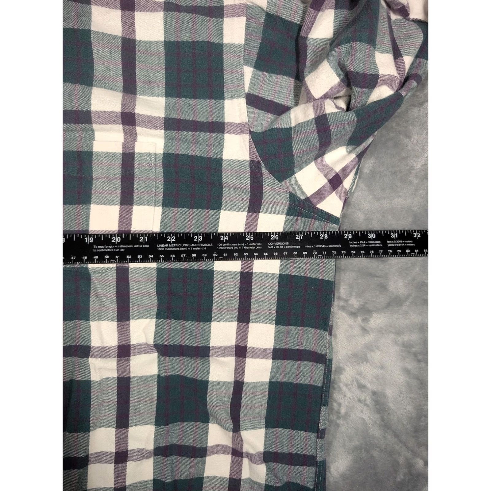 Vintage VINTAGE L.L. Bean Shirt Mens 2XLT Green Plaid Flannel Long Sleeve Button-Up USA Mens Tall 2XLT Casual Fall Womens? Size US XXL / EU 58 / 5 - 3 Thumbnail
