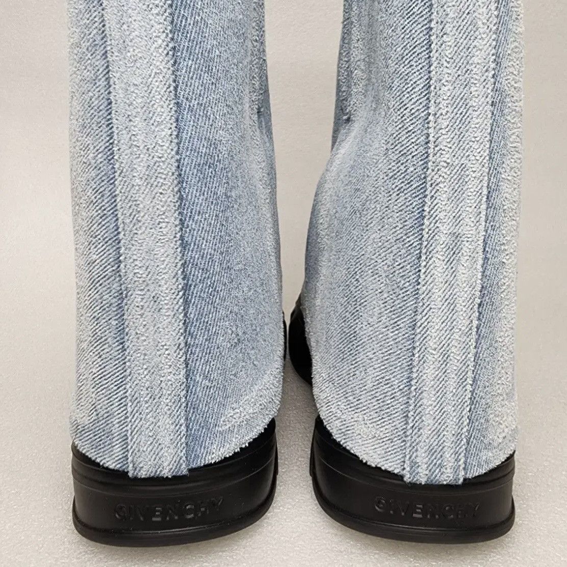 Givenchy Givenchy Shark Lock Biker Ankle Boots in Denim Size US 6 / IT 36 - 6 Thumbnail