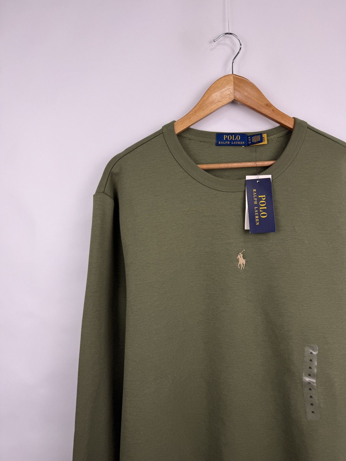 Polo Ralph Lauren 🇺🇸 NWT❗️Polo Ralph Lauren Double Knit Sweatshirt Olive Rare Size US XL / EU 56 / 4 - 9 Thumbnail