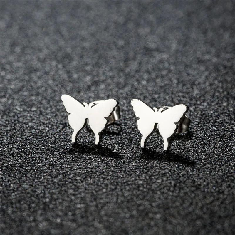 Jewelry Mini Butterfly Stud Earrings Charm Earring Gift Size ONE SIZE - 1 Thumbnail