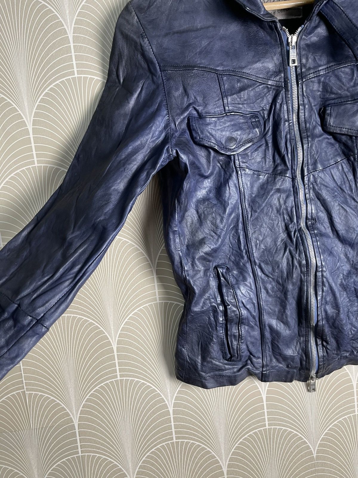 Giorgio Brato VINTAGE GIORGIO BRATO ORGANIC EDITION BIKER LEATHER JACKET Size US S / EU 44-46 / 1 - 5 Thumbnail
