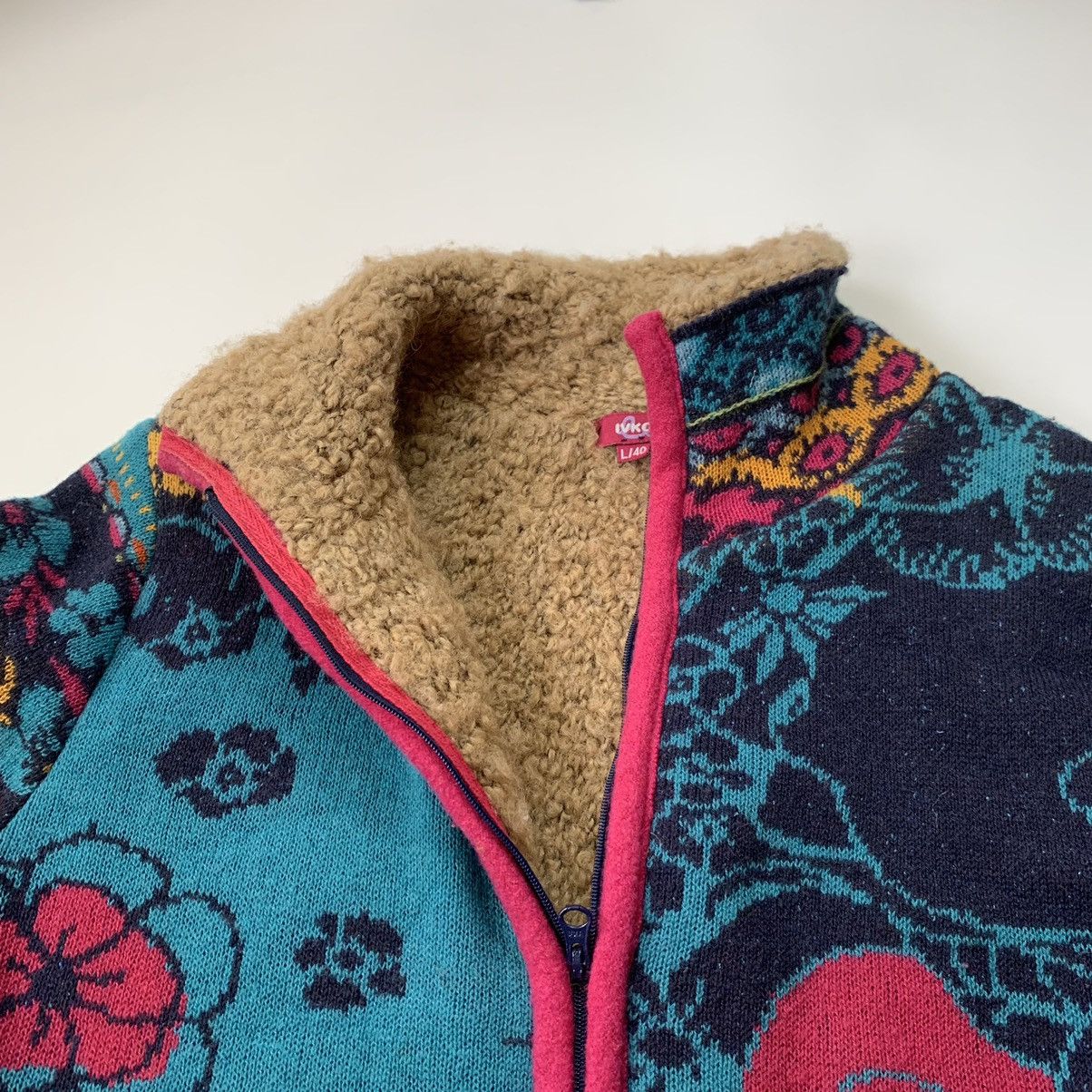Other Ivko Vintage Wool/Alpaca Floral Full Zip Knit Cardigan Size L / US 10 / IT 46 - 11 Thumbnail