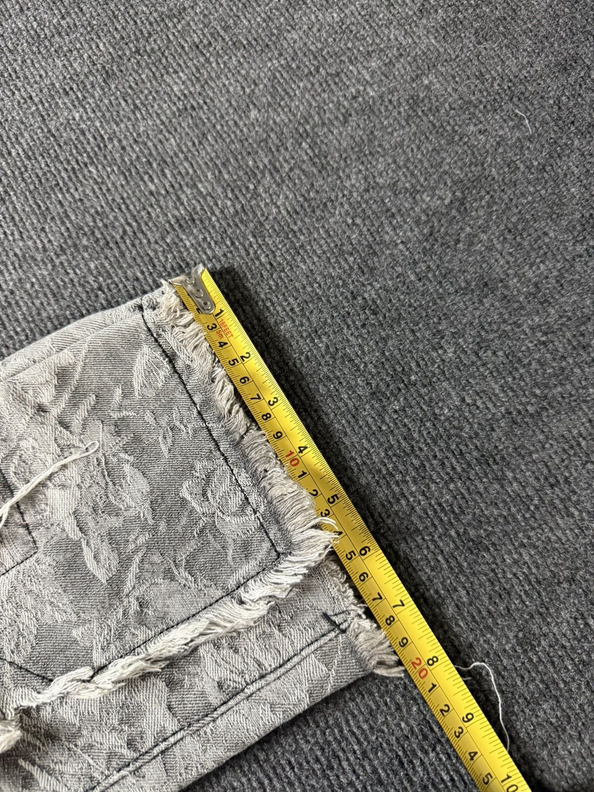 Japanese Brand 00s Distressed Grey Denim Jeans Opium Punk Grunge Wide Leg Size US 32 / EU 48 - 20 Thumbnail