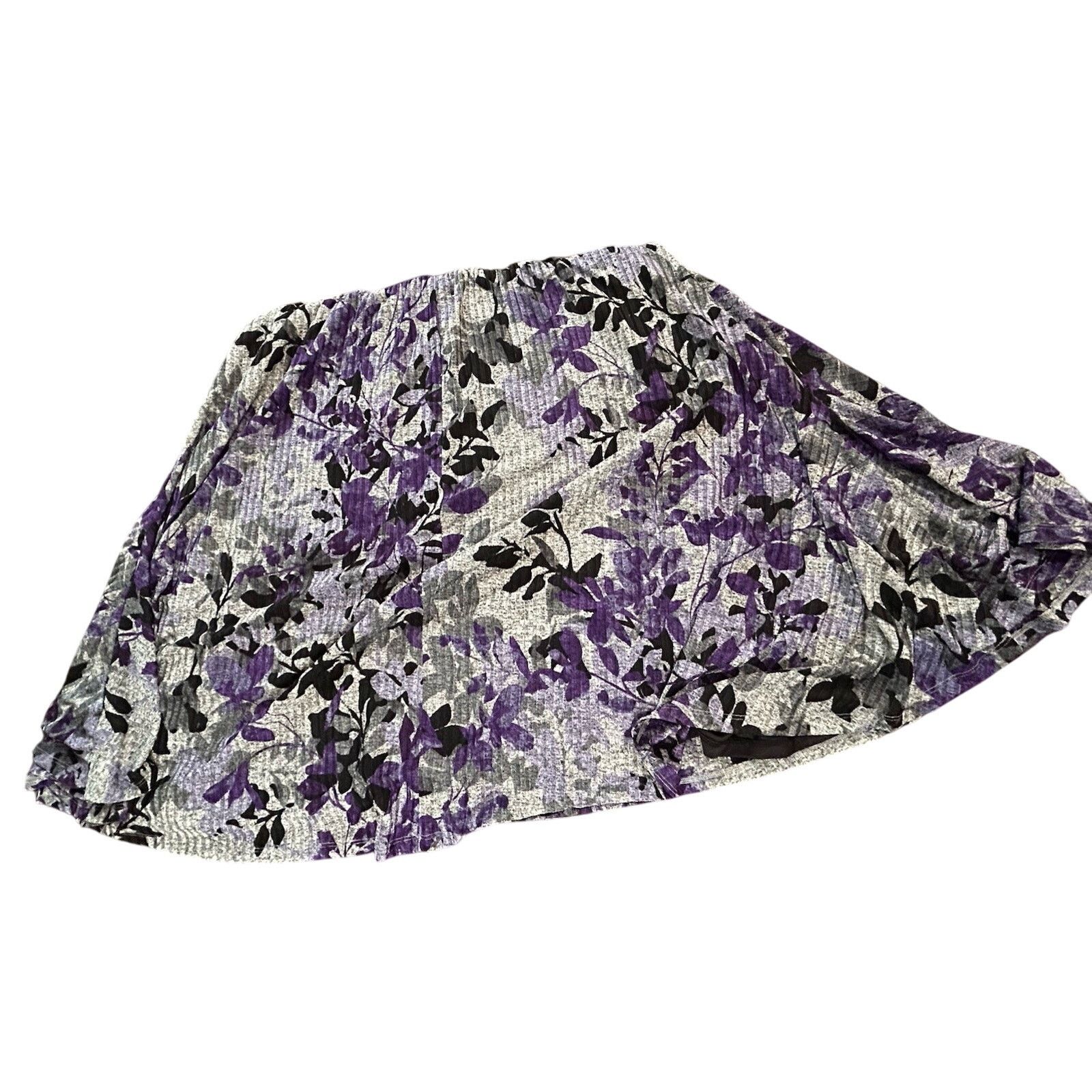 Calvin Klein Calvin Klein Vintage Maxi Skirt Purple Gray Floral 1X Flowy Size 38" / US 16 / IT 52 - 3 Thumbnail