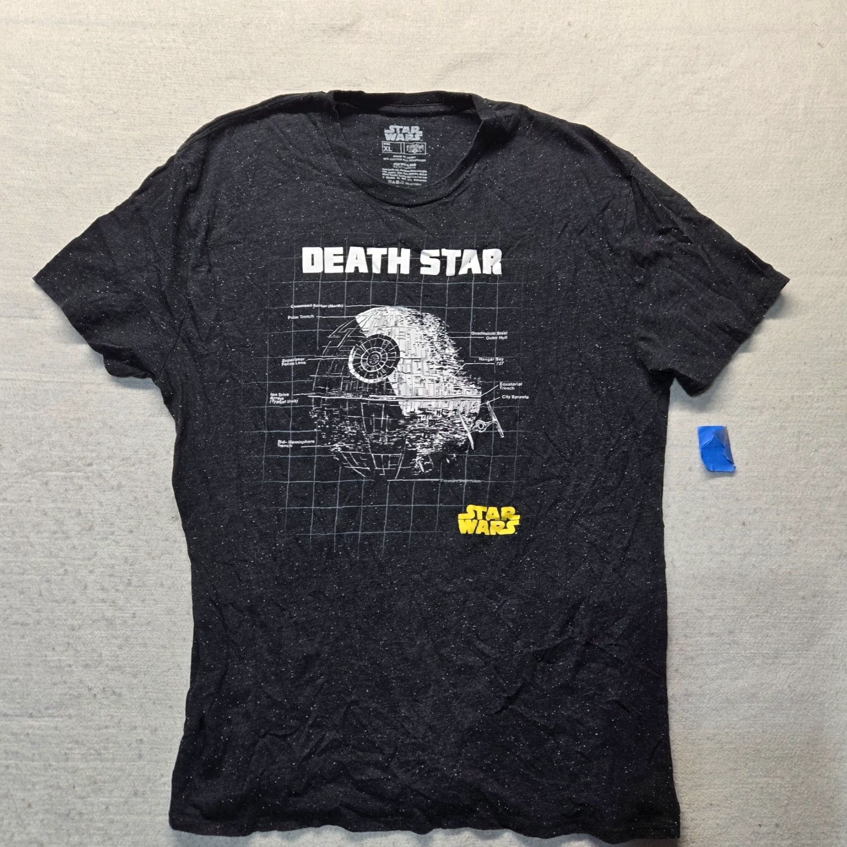 Star Wars STAR WARS Death Star Tee Shirt Short Sleeve Men XL Black Cotton Blend Crew Neck Graphic Tee Size US XL / EU 56 / 4 - 2 Thumbnail