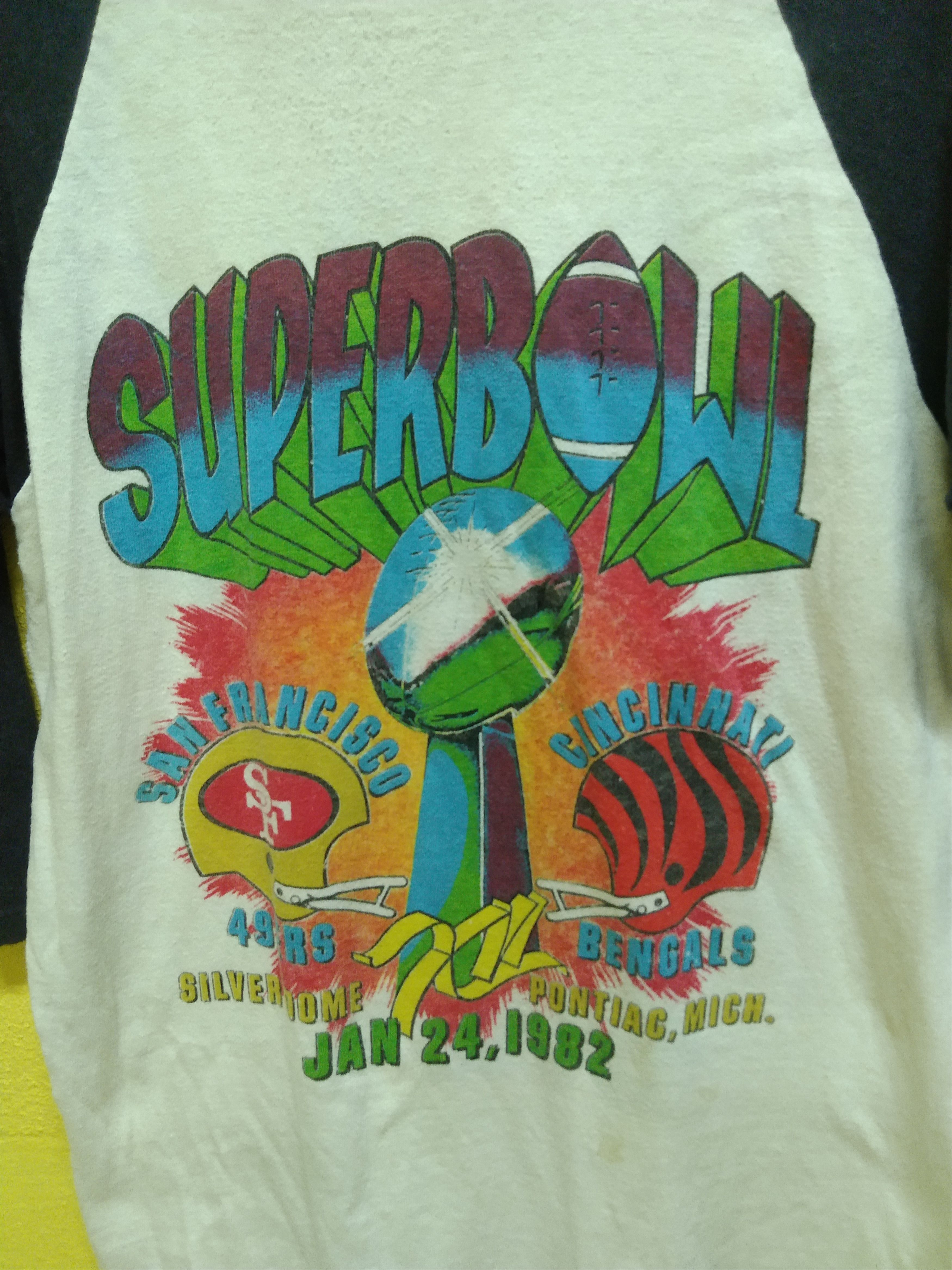 Vintage Vintage 80s SuperBowl 3q Shirt Size US L / EU 52-54 / 3 - 4 Thumbnail