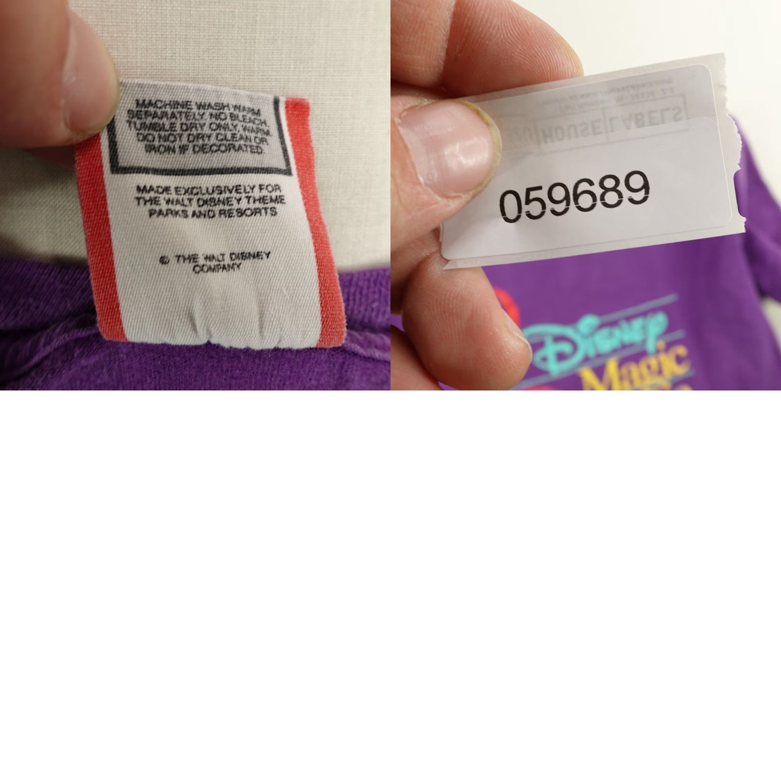Disney VINTAGE Disney Shirt Men XL Purple 90s Graphic T-Shirt Music Days Made USA Size US XL / EU 56 / 4 - 8 Thumbnail