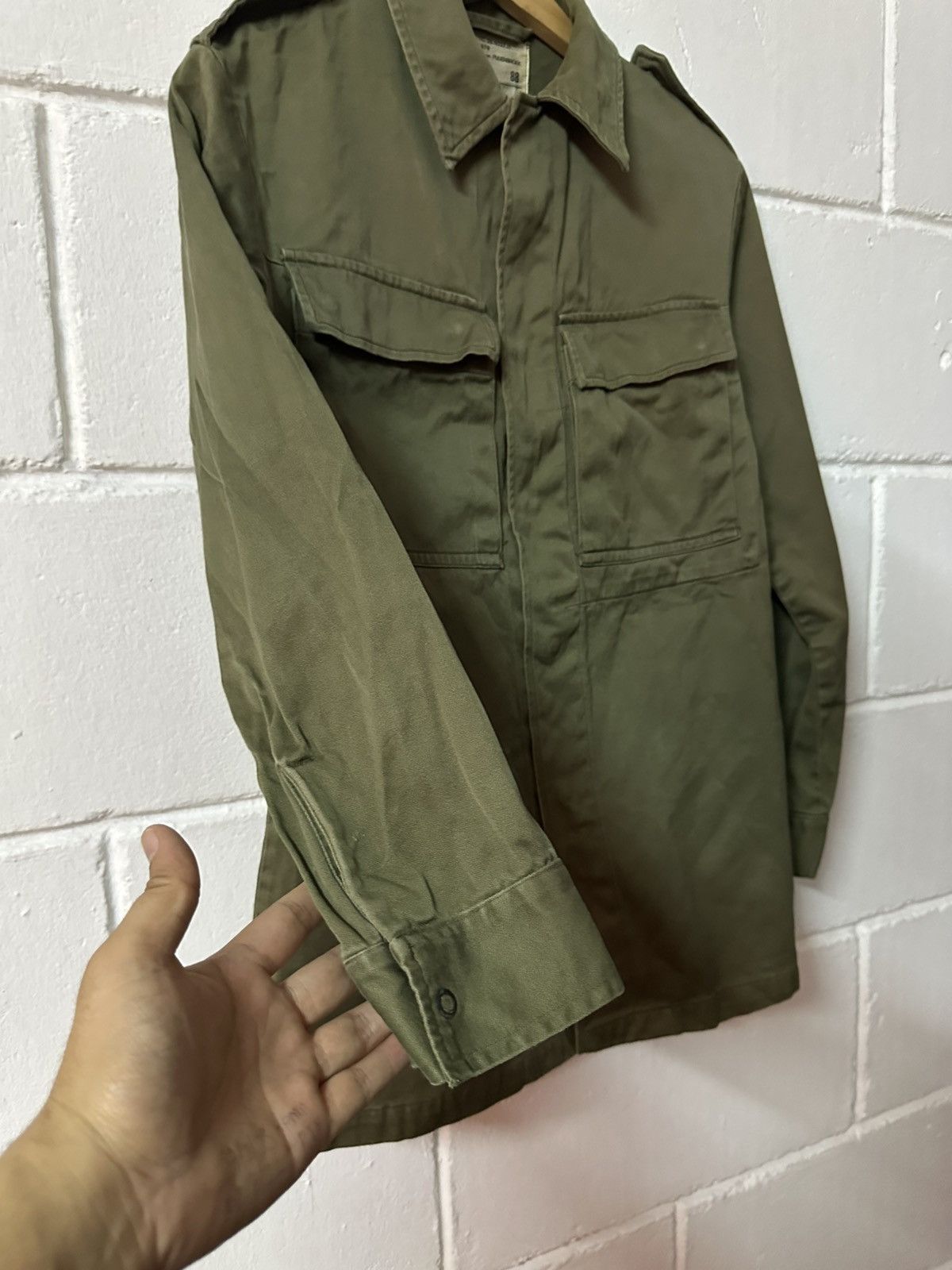 Vintage 1978 Dutch Military Green Jacket H. Van Puijenbroek Size US M / EU 48-50 / 2 - 4 Thumbnail
