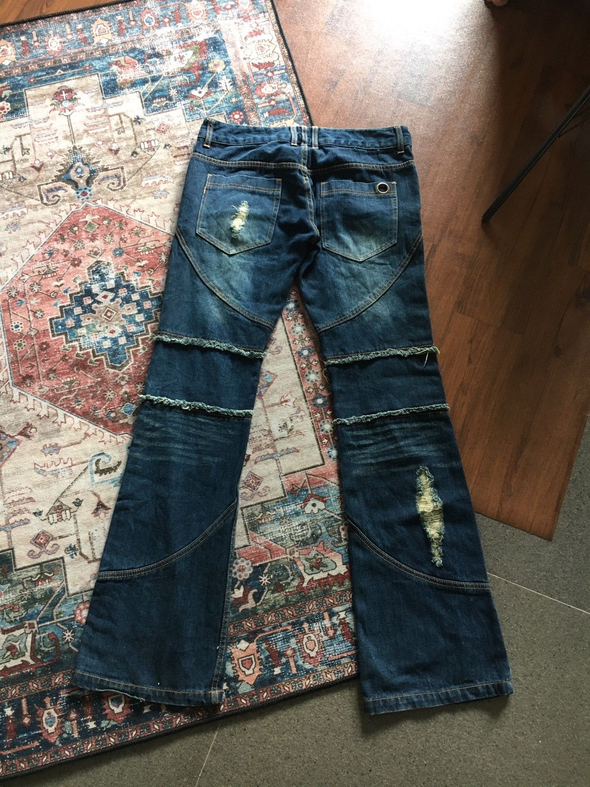 If Six Was Nine × Japanese Brand × Le Grande Bleu (L.G.B.) Roi Franc Flared Denim Pants Size US 34 / EU 50 - 1 Thumbnail