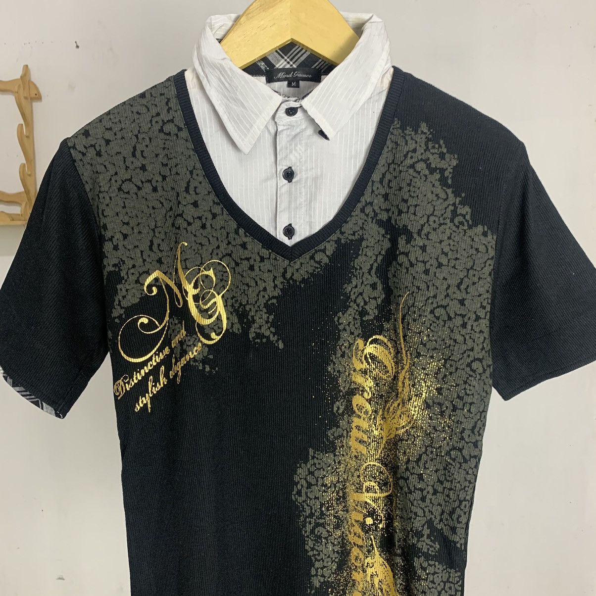 If Six Was Nine × Japanese Brand × Le Grande Bleu (L.G.B.) Mind Games Poem Traditional Colar shirt japanese Size US M / EU 48-50 / 2 - 1 Thumbnail