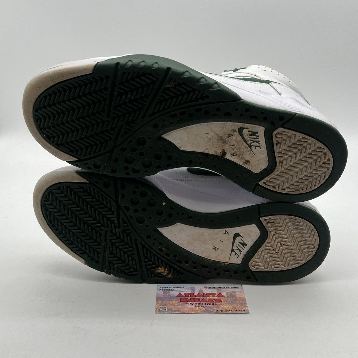 Nike Air flight lite mid white gorge green Size US 11.5 / EU 44-45 - 7 Thumbnail