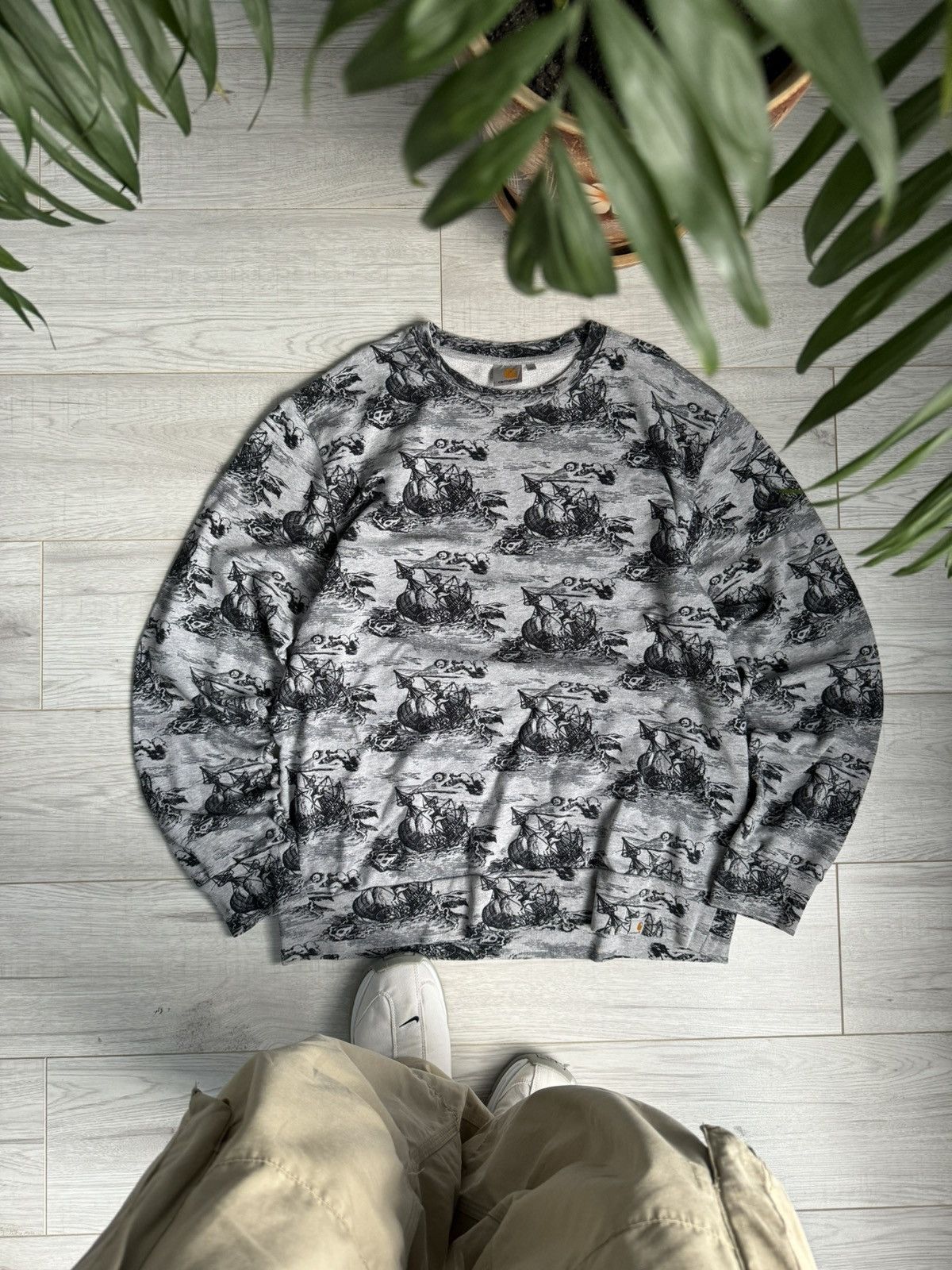Carhartt × Vintage Vintage rare sweatshirt Carhartt hype logo shirt Size US XL / EU 56 / 4 - 1 Thumbnail