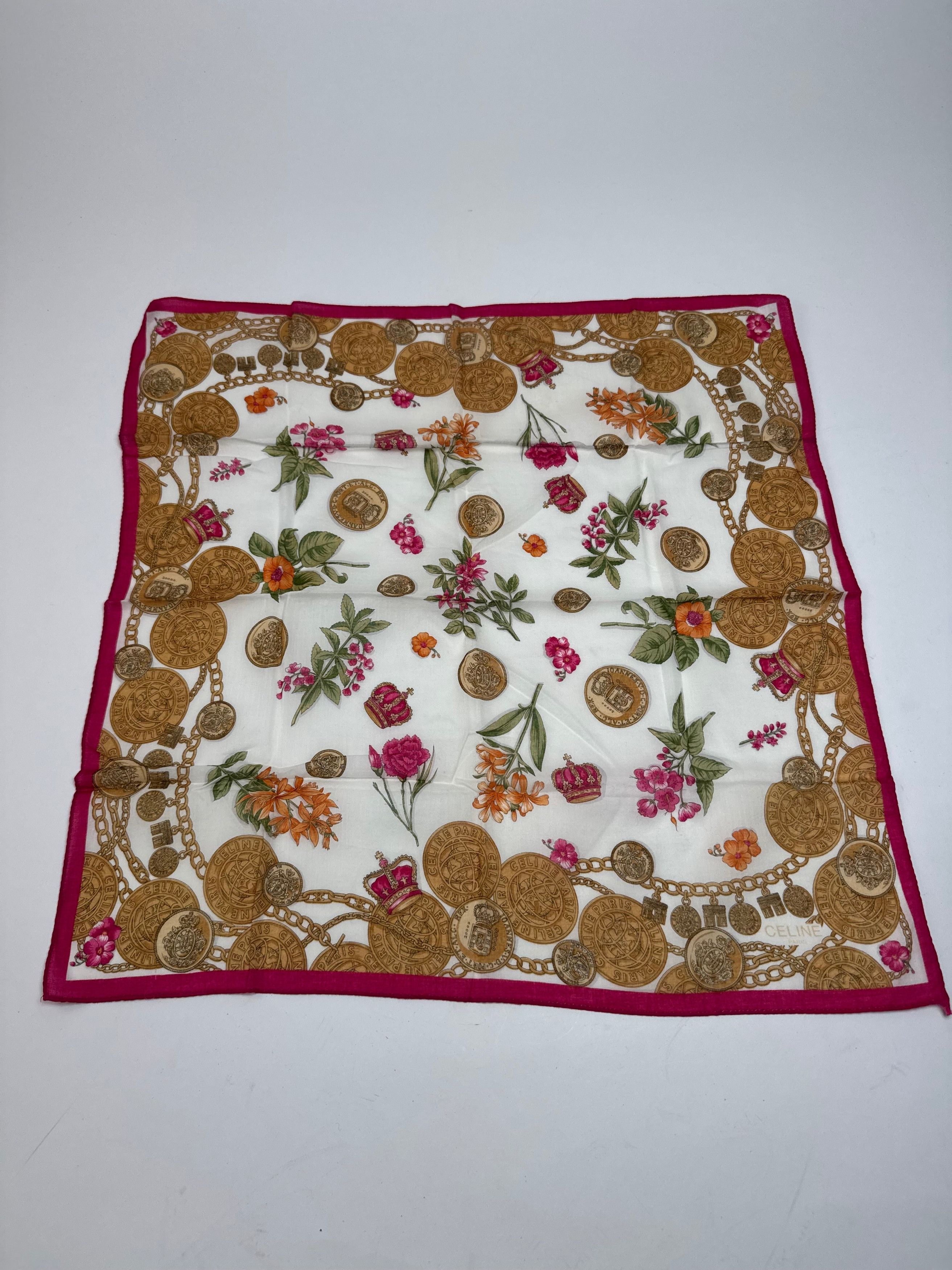 Vintage Baroque Scarf Gold Red
