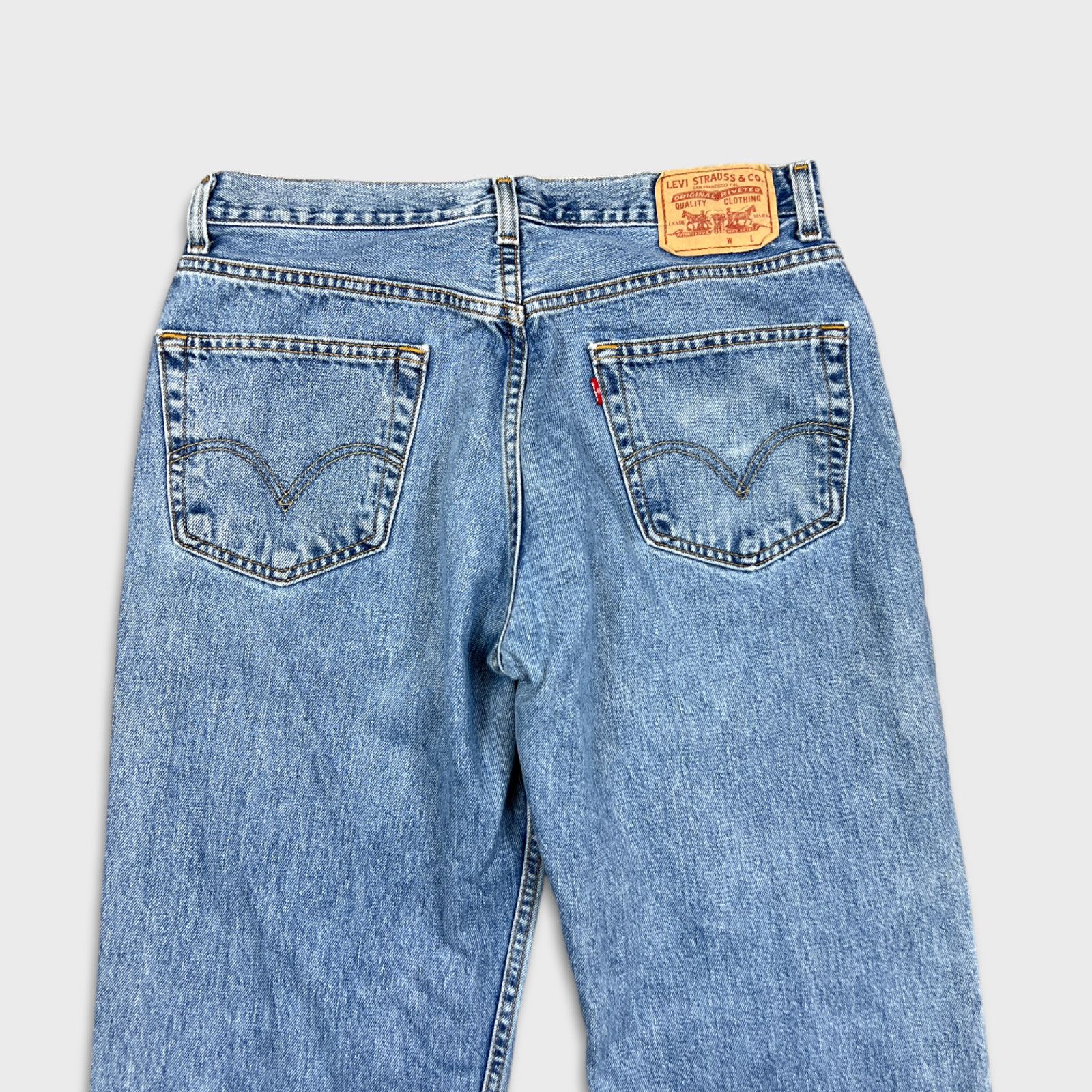 Levi's × Vintage Levi's 550 Jeans 34x31 Relaxed Light Wash Baggy Denim Pants Size US 34 / EU 50 - 6 Thumbnail