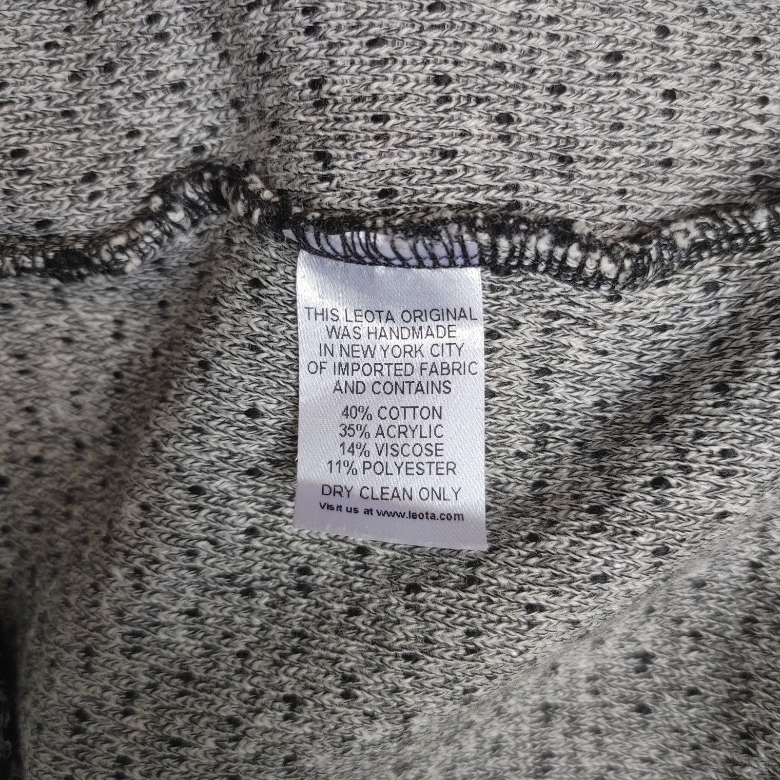 Other Leota Women's L Gray Stripe Long Sleeve Cinch Waist Dress Size L / US 10 / IT 46 - 4 Thumbnail