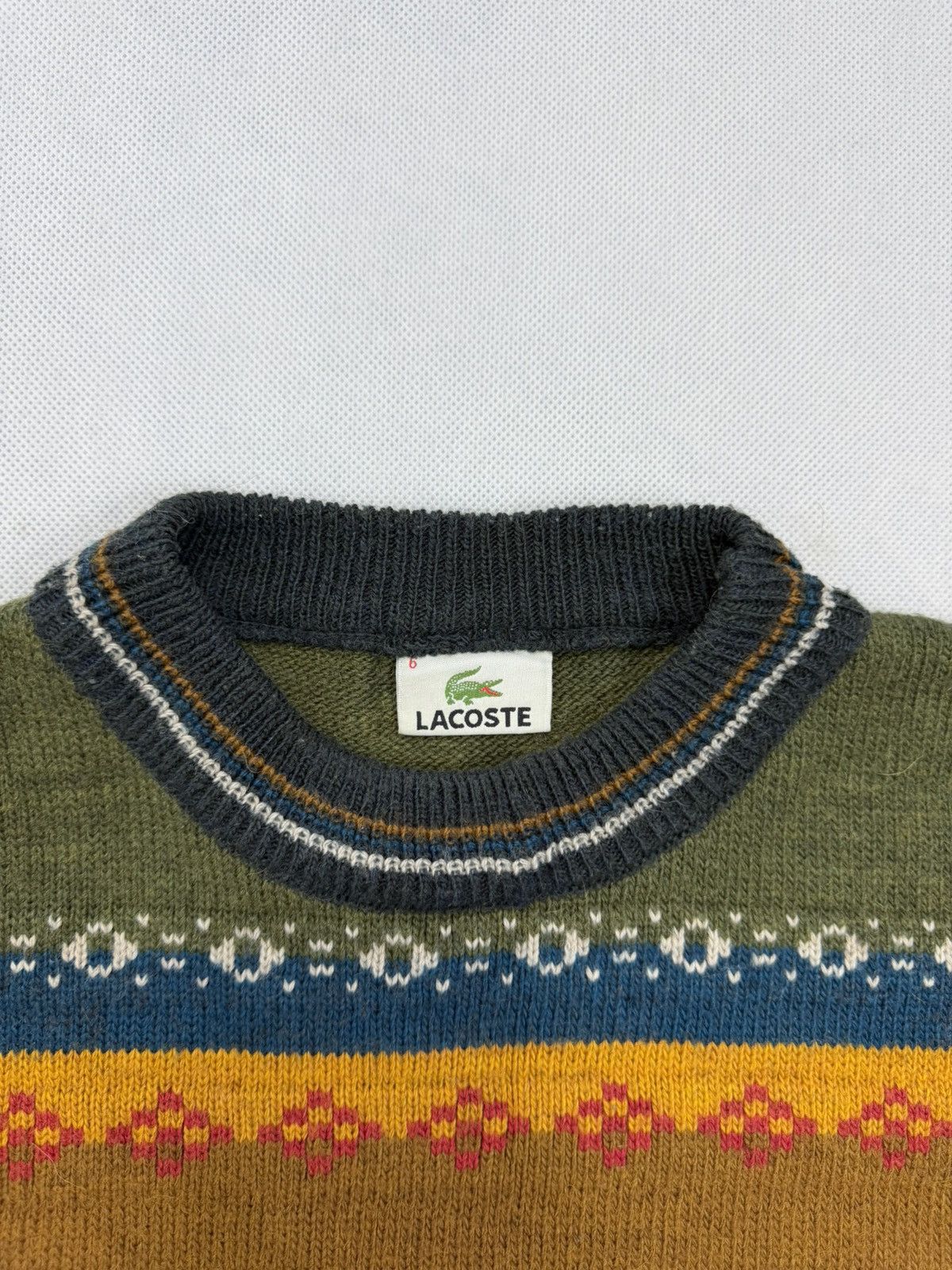Lacoste Unique Lacoste Small Logo Pattern Sweater, Alpaca Wool Size US XL / EU 56 / 4 - 3 Thumbnail