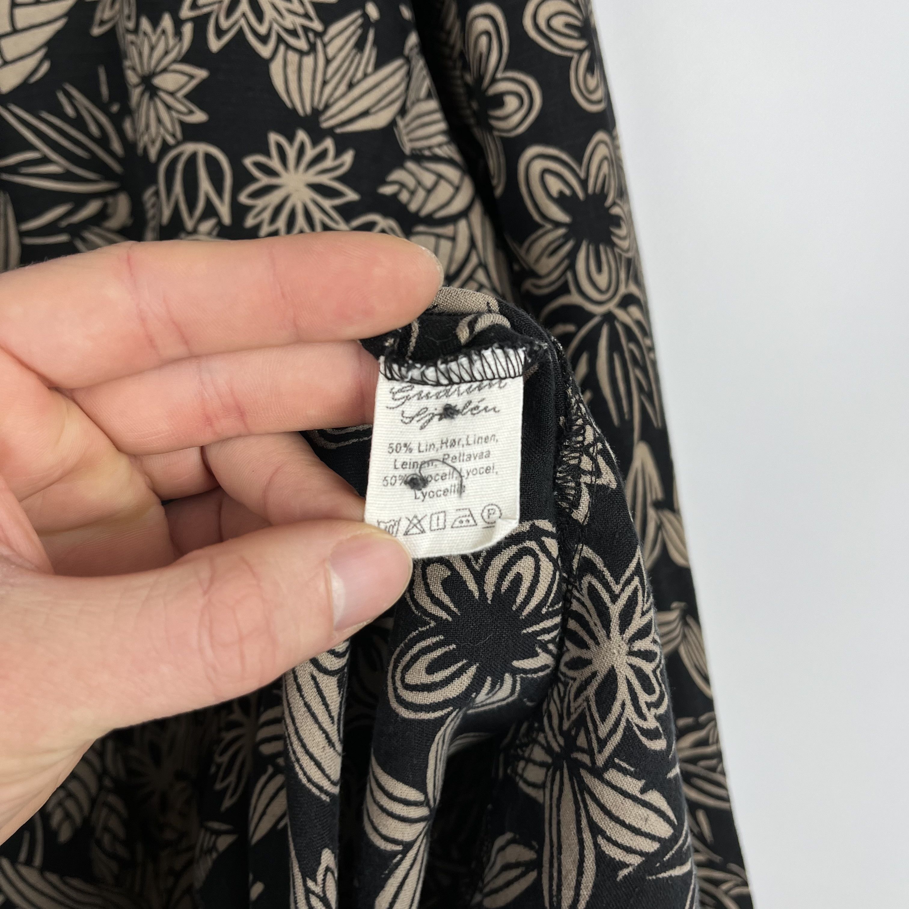 Gudrun Sjoden Ladies Gudrun Sjoden Floral Lilen Midi Tunic Dress Size L / US 10 / IT 46 - 15 Thumbnail