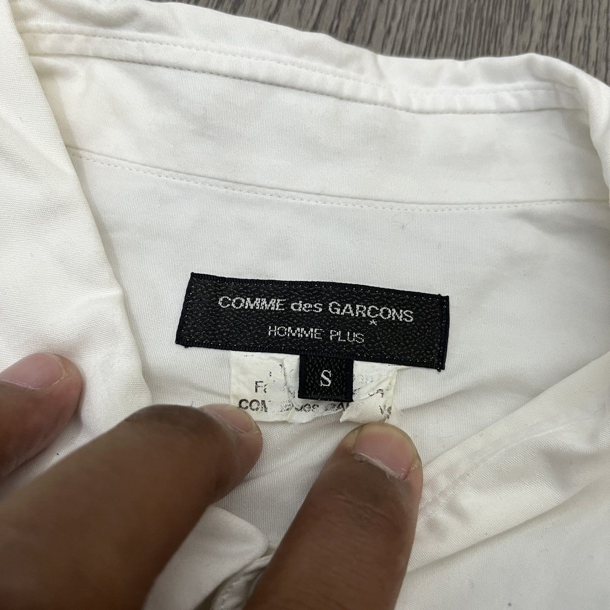 Comme des Garcons Homme Plus Classic white shirt with a unique touch 🎀 Black bow Size US S / EU 44-46 / 1 - 8 Thumbnail