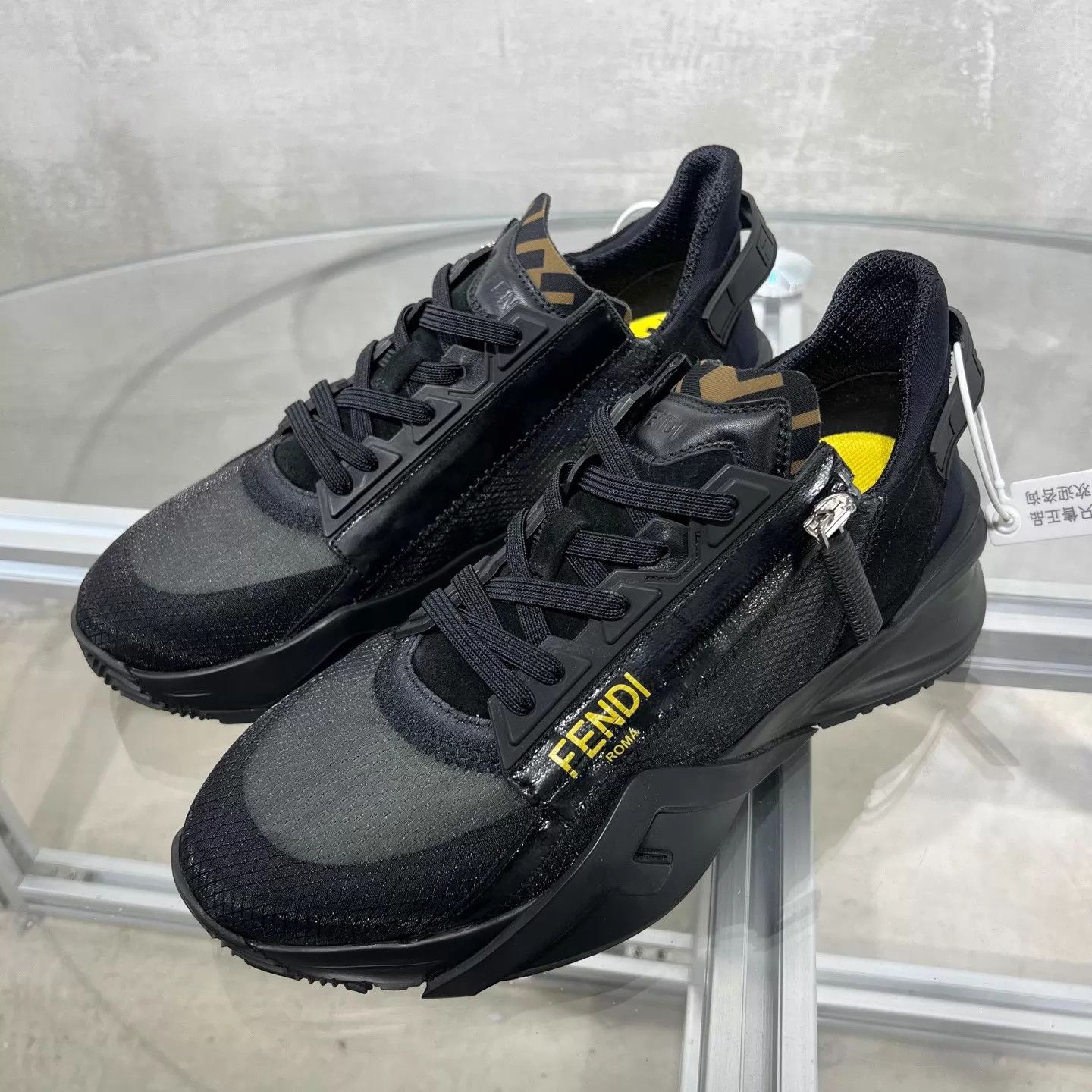 Fendi Fendi flow black sneakers UK5/39 Size US 7.5 / IT 37.5 - 2 Thumbnail