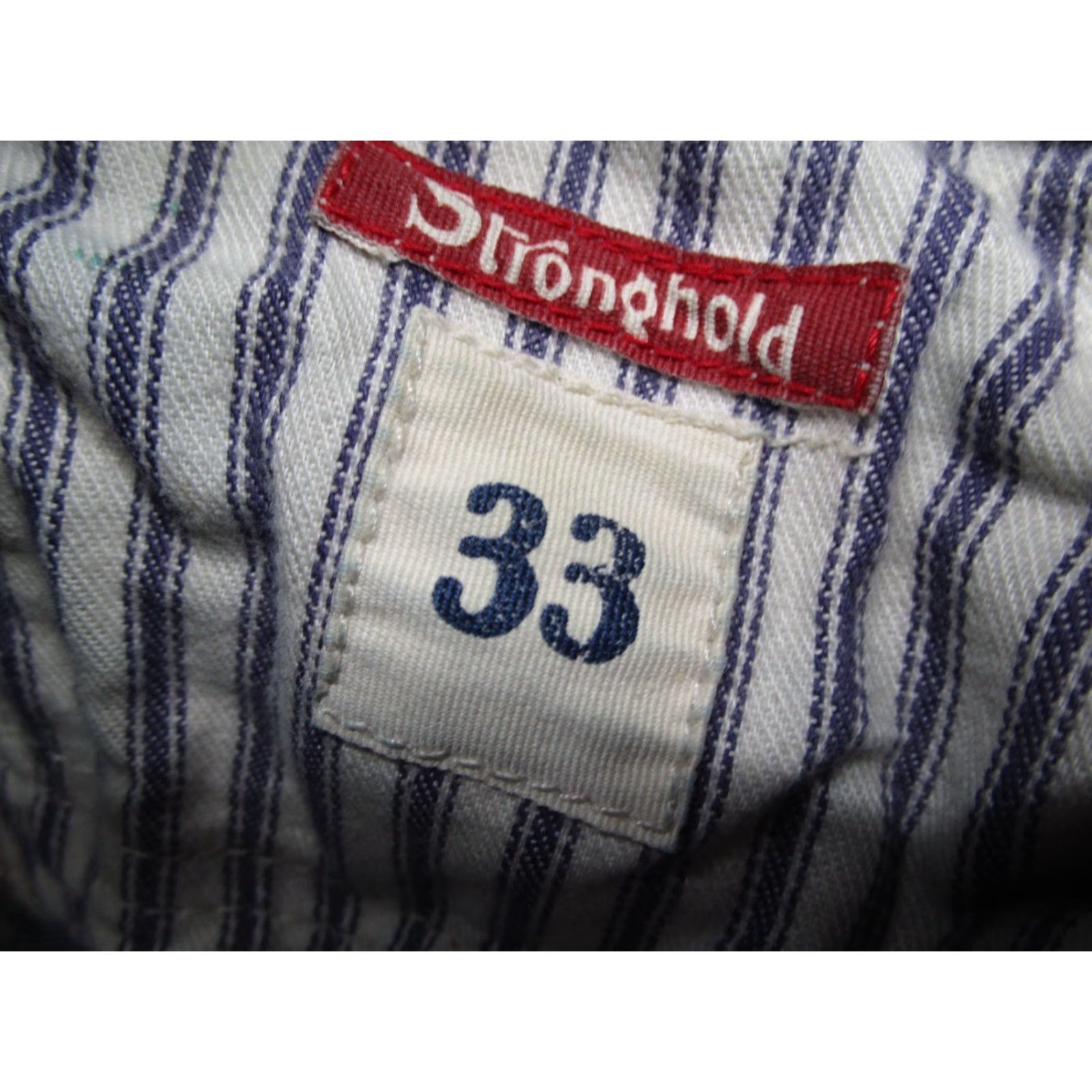 Denime Stronghold Jeans 33x31 Dark Blue Selvedge Denim Button Fly USA Cotton Mens Size US 33 - 4 Thumbnail