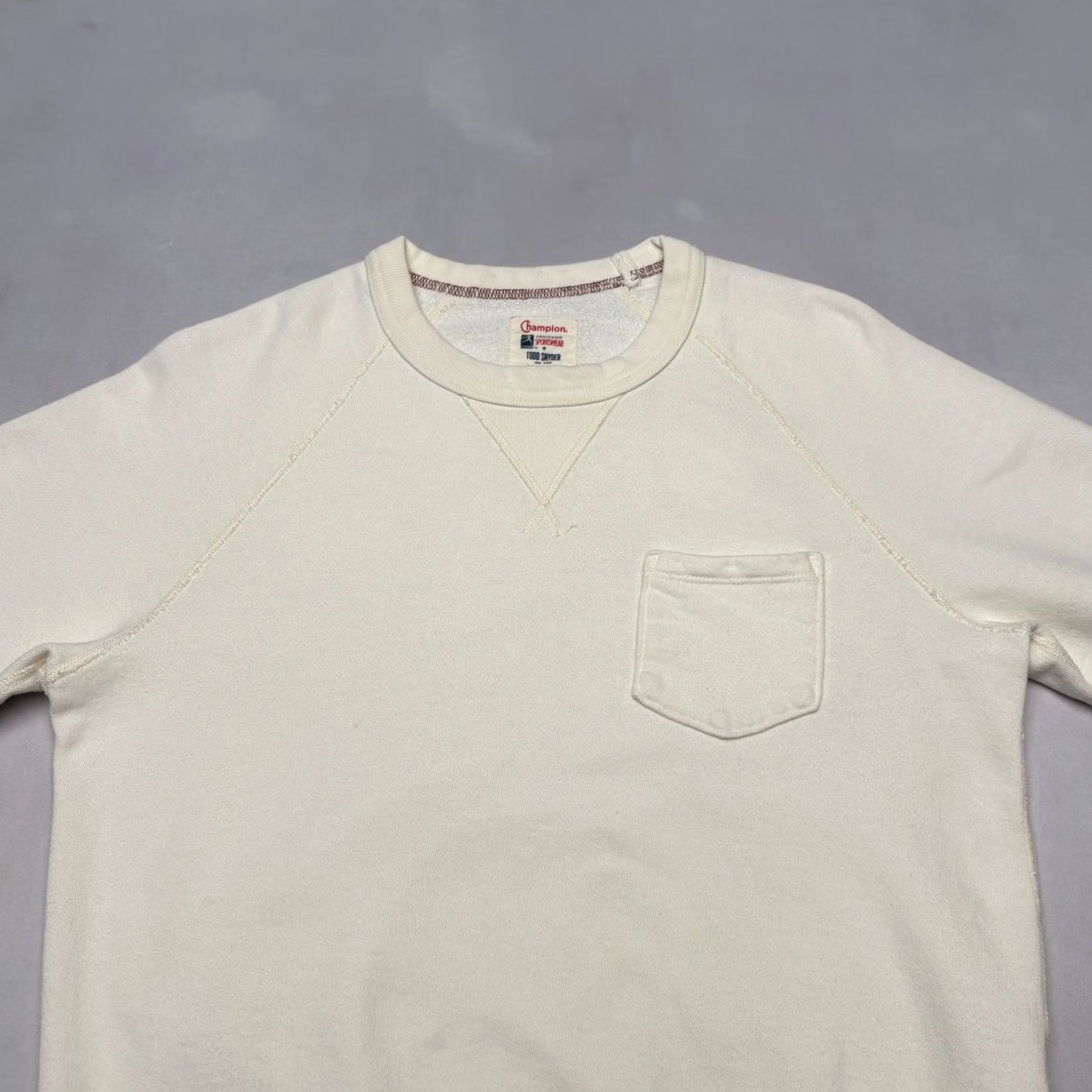 Todd Snyder Champion Todd Snyder Sweatshirt Pullover Raglan Pocket Men's Small White Size US S / EU 44-46 / 1 - 2 Thumbnail