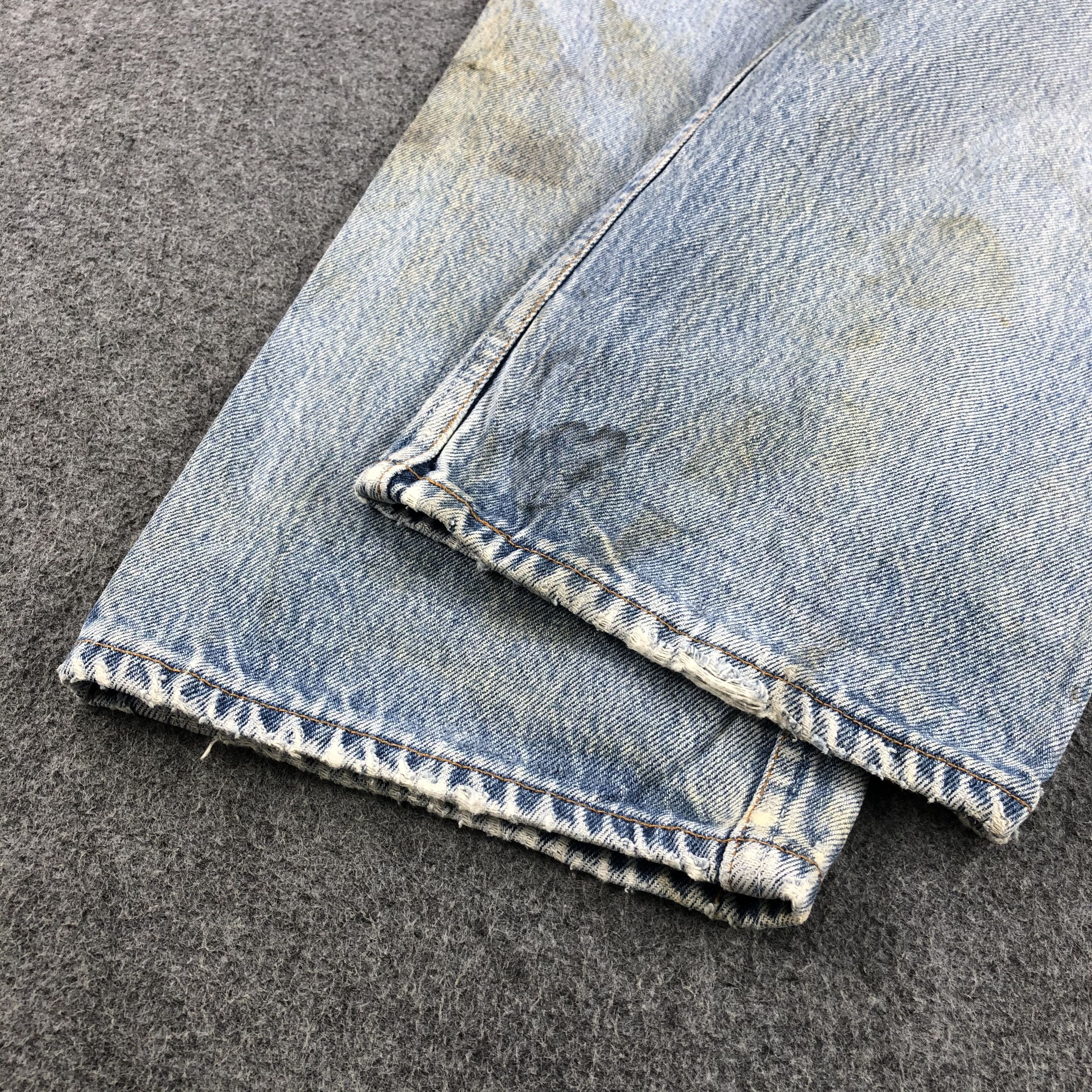 Levi's Vintage Distress Light Wash Levis 501 Jeans-JM915 Size US 32 / EU 48 - 5 Thumbnail