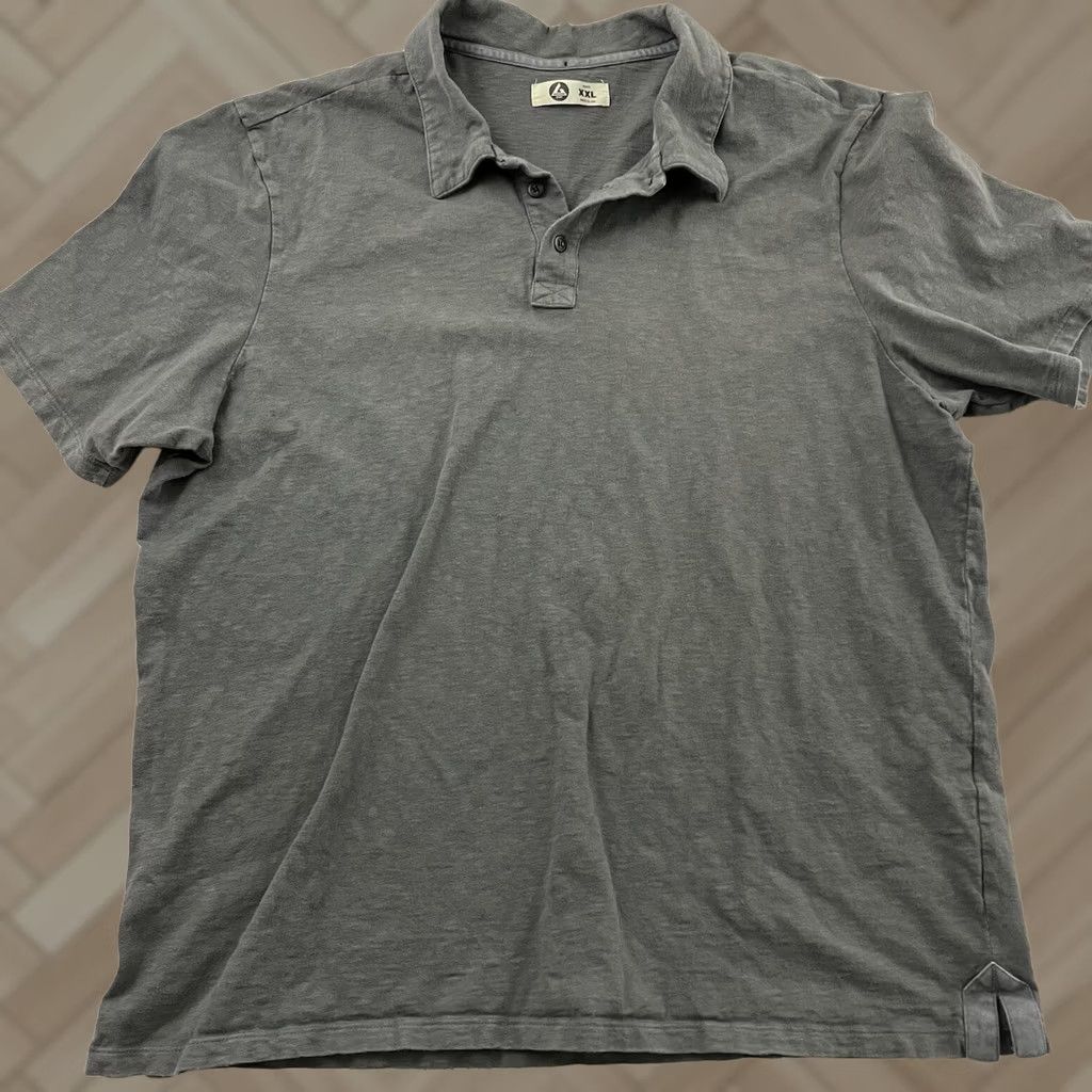 Vintage American Giant Short Sleeve Button-Up Polo Shirt Men's XXL Gray Size US XXL / EU 58 / 5 - 1 Thumbnail