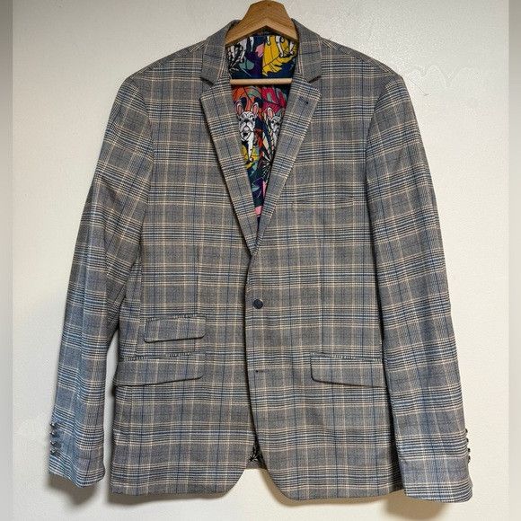 Other Paisley & Gray Plaid Blazer Bulldog Lining – Size 42R Size 42R - 2 Thumbnail