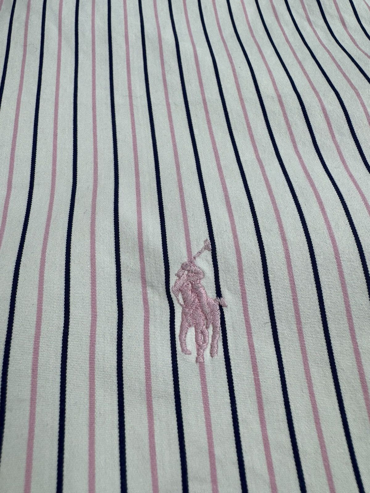 Polo Ralph Lauren Polo Ralph Lauren White Pink Large Size Button Striped Classic LongSleeve Shirt Size US L / EU 52-54 / 3 - 7 Thumbnail