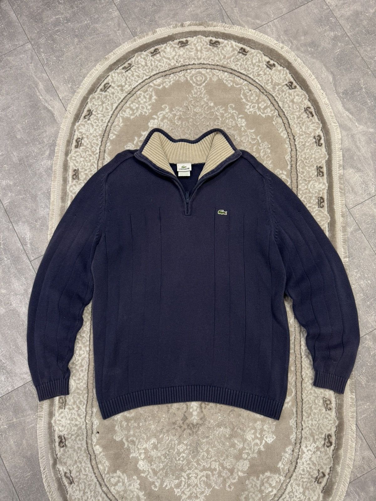 Lacoste 🐊 Vintage Lacoste 1/3 Zip Sweatshirt Hoodie Y2K Size US L / EU 52-54 / 3 - 1 Thumbnail