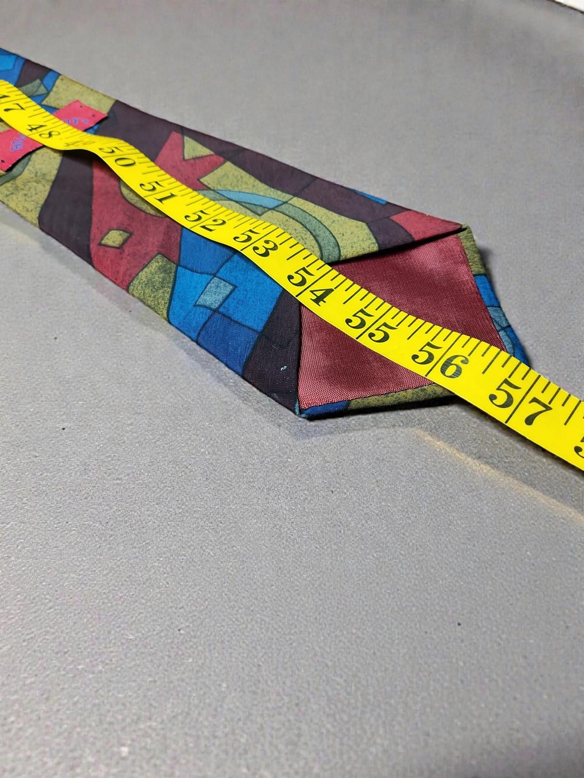 Bugle Boy Vintage Classic Bugle Boy Men's Tie with Geometric Pattern Size ONE SIZE - 5 Thumbnail