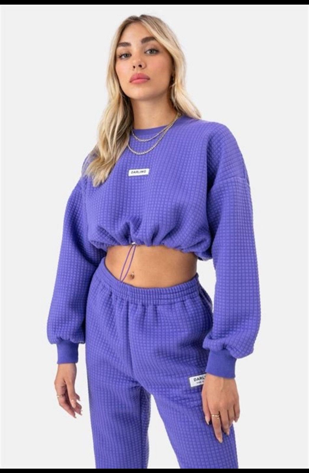 Other Adika “Darling” Waffle-Knit Cropped Sweatshirt Size M Size M / US 6-8 / IT 42-44 - 1 Thumbnail