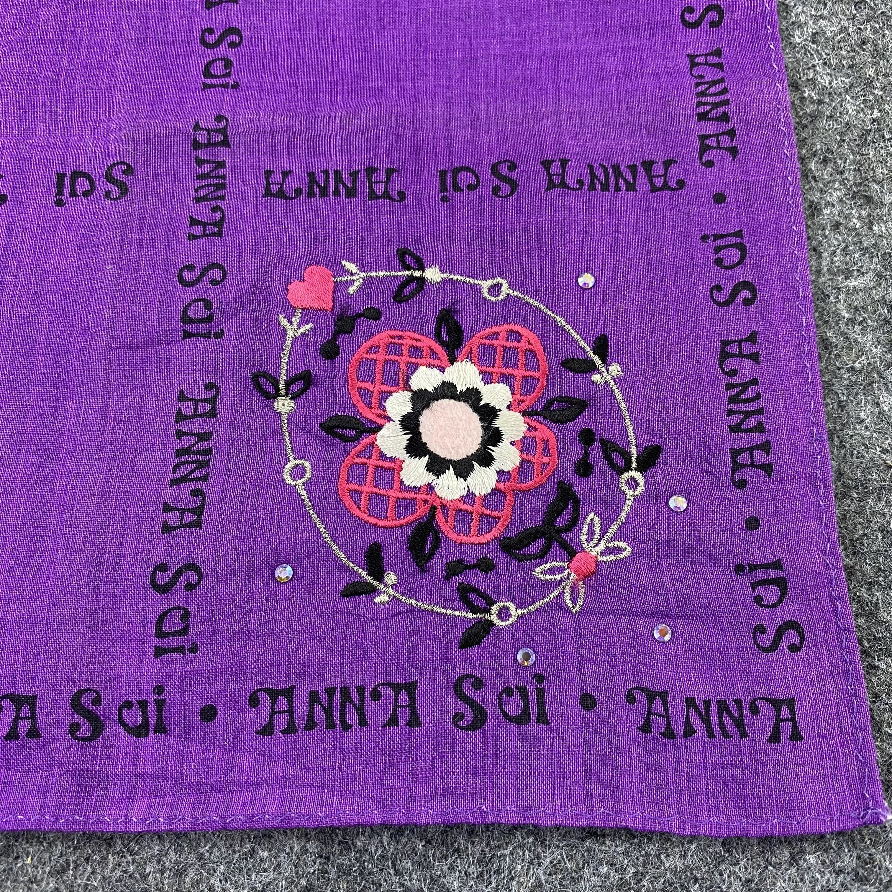 Anna Sui Anna Sui Handkerchief Neckerchief Bandana-B1557 Size ONE SIZE - 7 Thumbnail