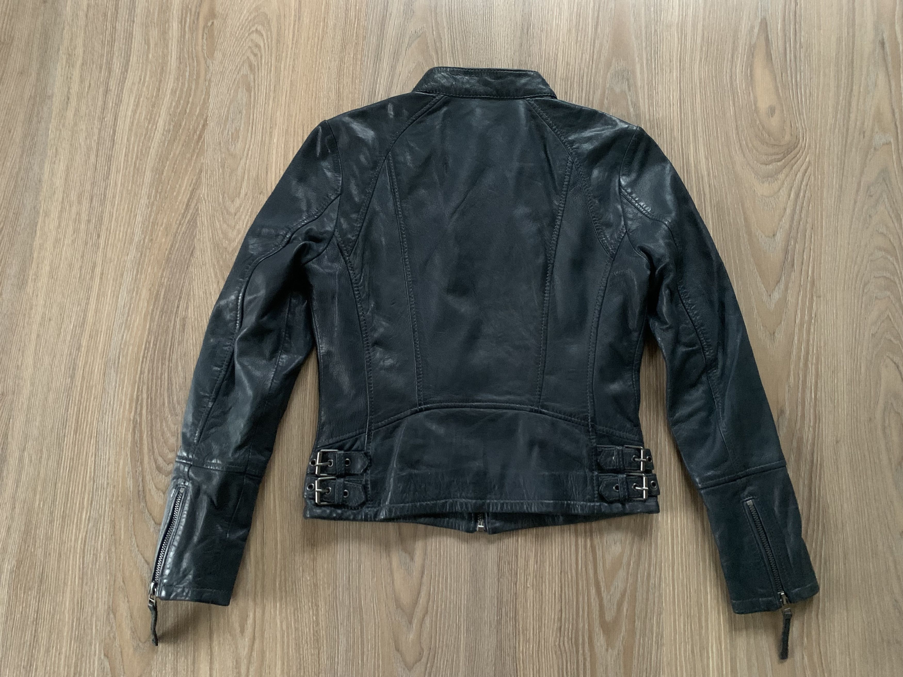 Gypsy Gipsy by Mauritius Black Moto Leather Jacket Size XS / US 0-2 / IT 36-38 - 12 Thumbnail