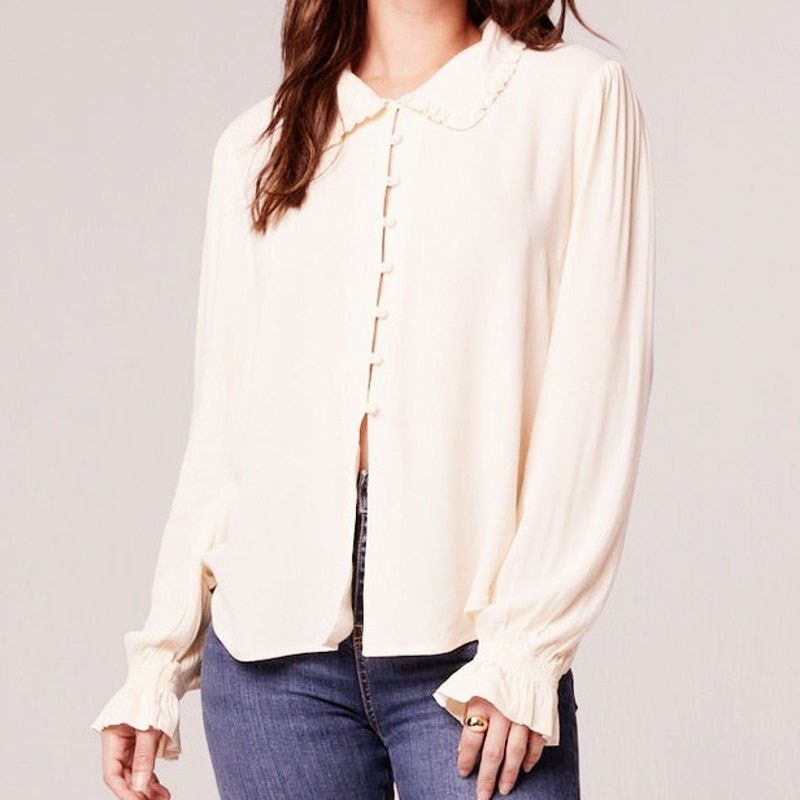 Other NWT B.O.G. Band of the Free Denise Ruffle Collar Top Sz. M Size M / US 6-8 / IT 42-44 - 5 Thumbnail