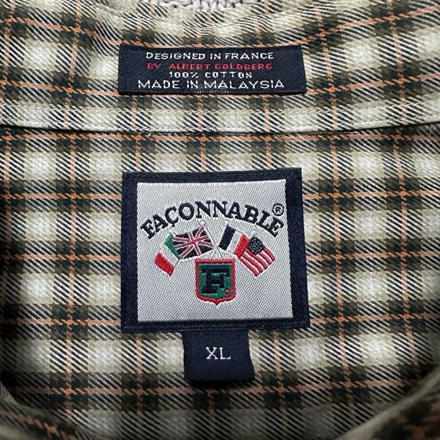 Faconnable Faconnable brown plaid button down Size US XL / EU 56 / 4 - 5 Thumbnail