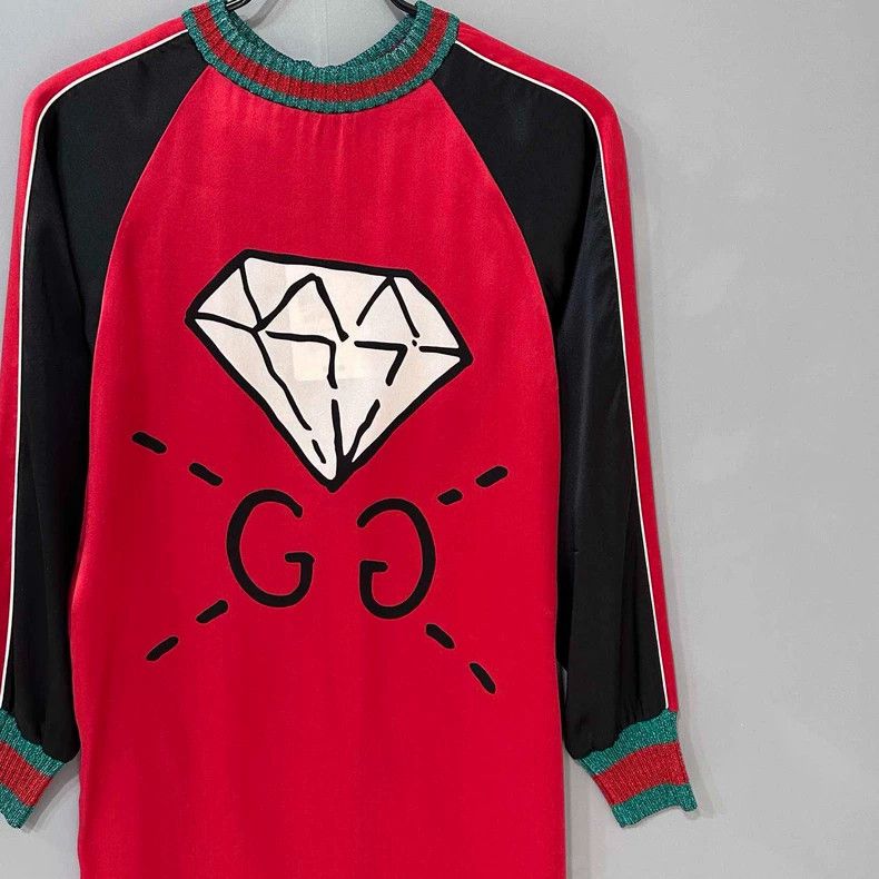 Gucci Gucci Classic logo red and green striped dress 2506-Nextarr Size XS / US 0-2 / IT 36-38 - 2 Thumbnail