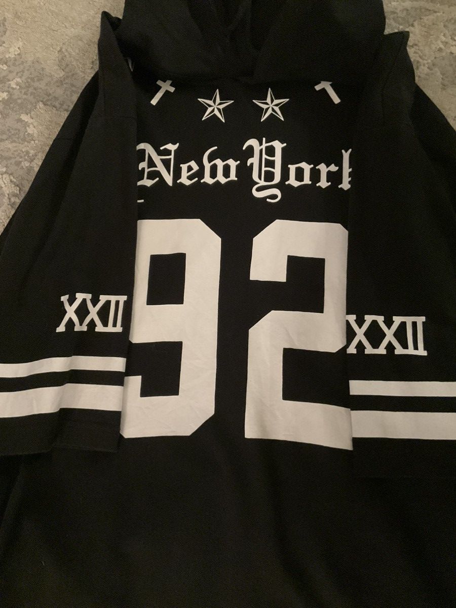 Japanese Brand × Vintage B One Soul Japanese Brand New York short sleeve hoodie Size US L / EU 52-54 / 3 - 4 Thumbnail
