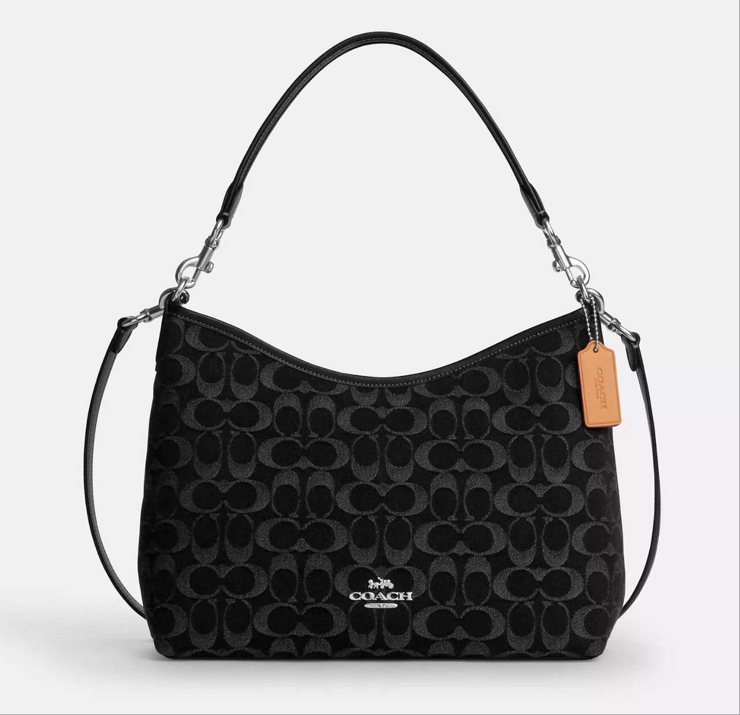 Coach Laurel Shoulder Bag In Signature Denim CDE44 Size ONE SIZE - 8 Thumbnail