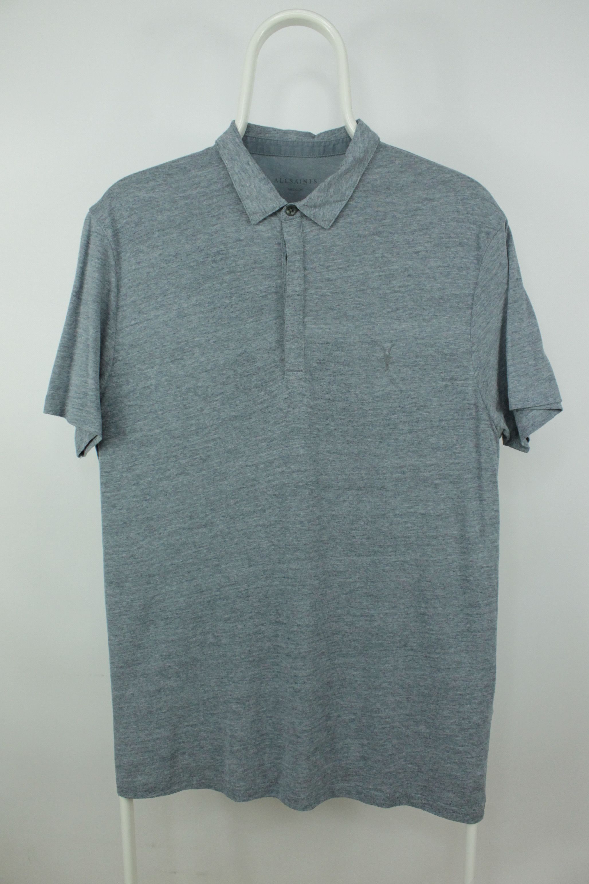 Allsaints AllSaints Tonic Panel Polo Shirt Gray Size US M / EU 48-50 / 2 - 2 Thumbnail