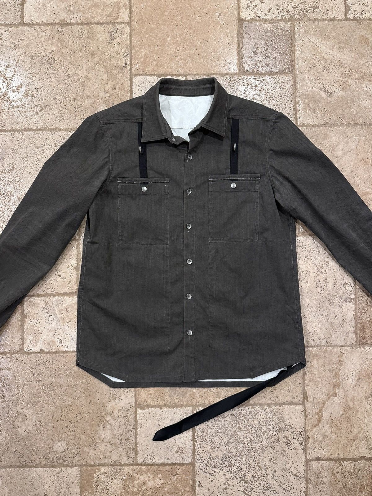 Rick Owens Drkshdw Rick Owens SS22 Drkshdw Dark Dust Denim Outershirt Size US M / EU 48-50 / 2 - 4 Thumbnail
