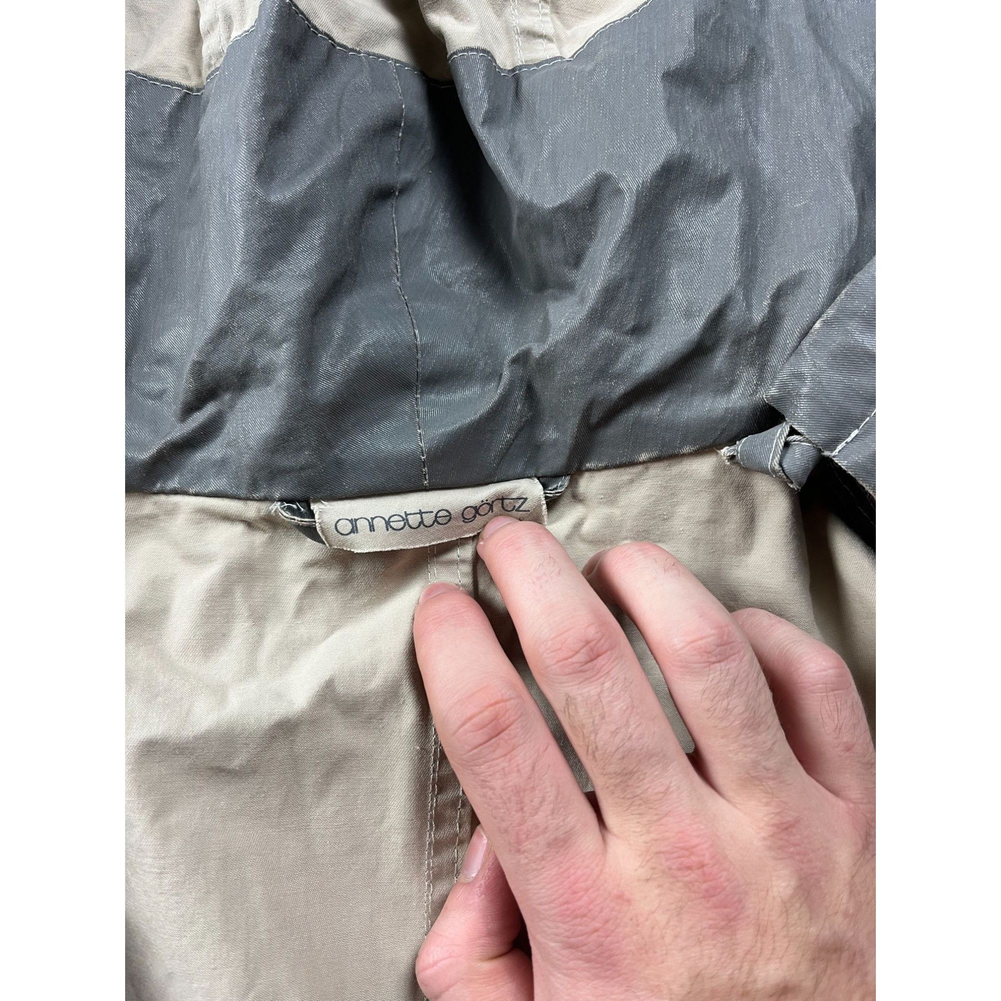 Annette Gortz Annette Görtz Gray & Beige Zip-Up RainJacket Size M / US 6-8 / IT 42-44 - 3 Thumbnail