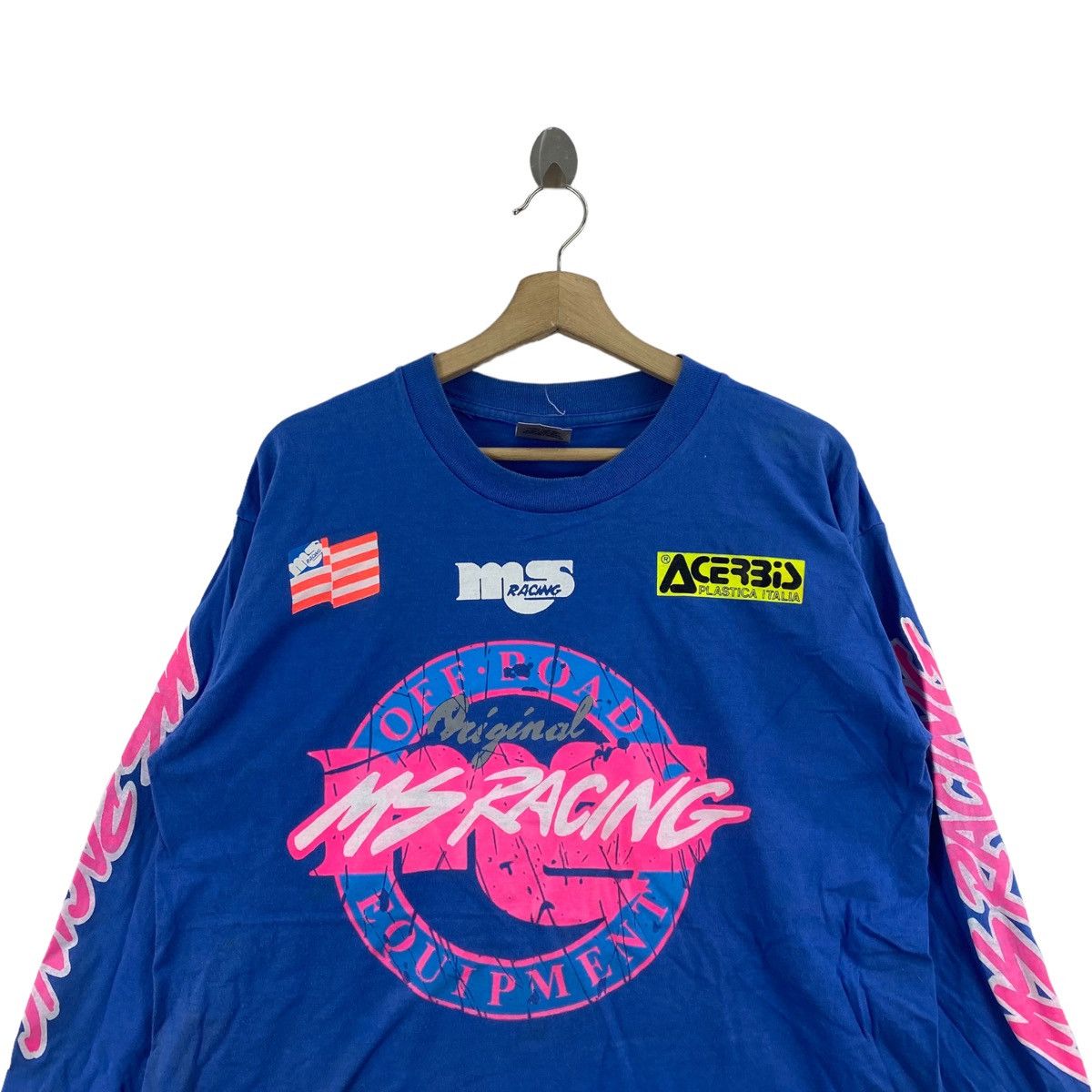 Vintage Vintage 90s MS RACING USA Bmx Offroad Equipment Logo Print Size US XL / EU 56 / 4 - 2 Thumbnail