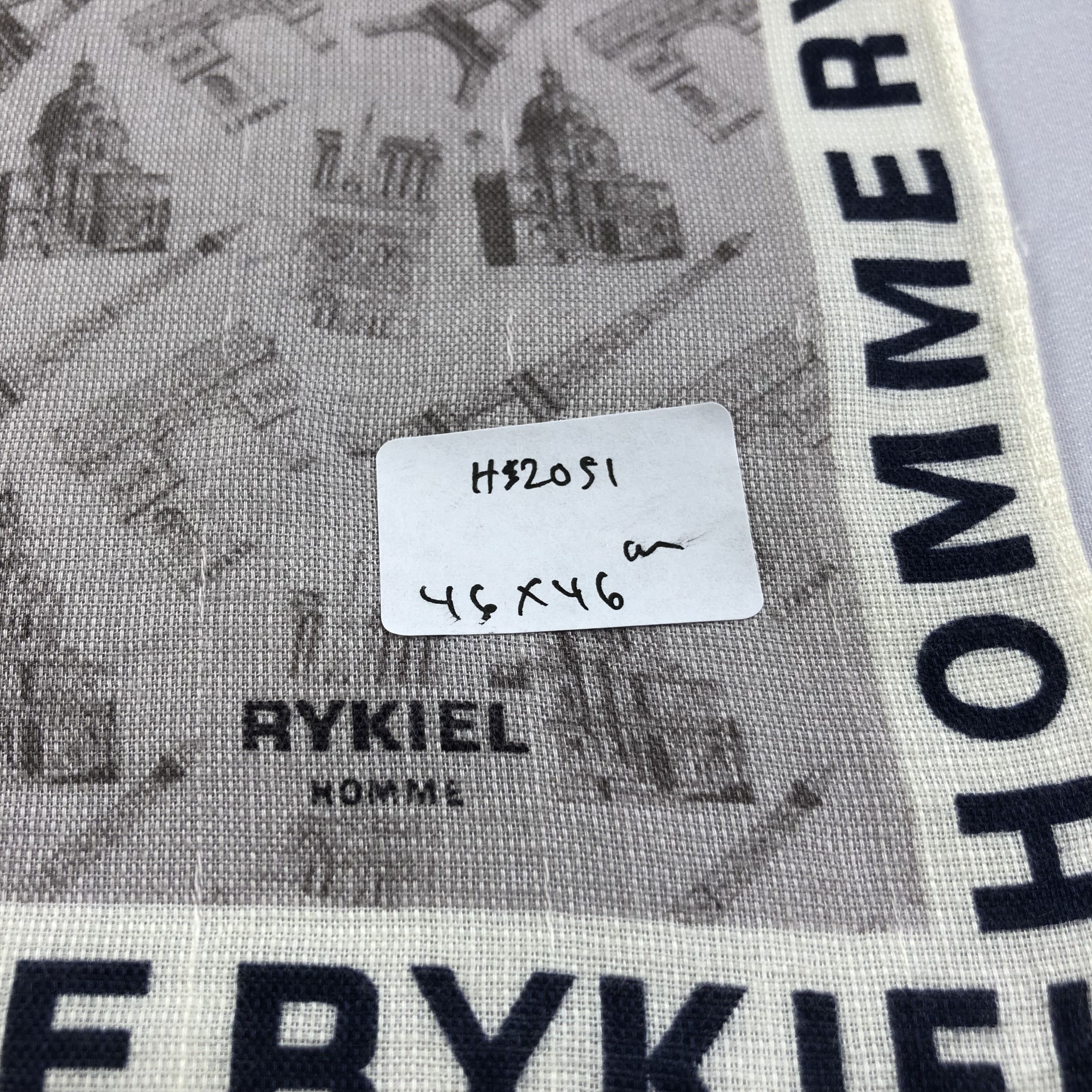 Sonia Rykiel × Vintage Rykiel Homme Eifel Handkerchief Neckerchief Bandana H2051 Size ONE SIZE - 6 Thumbnail