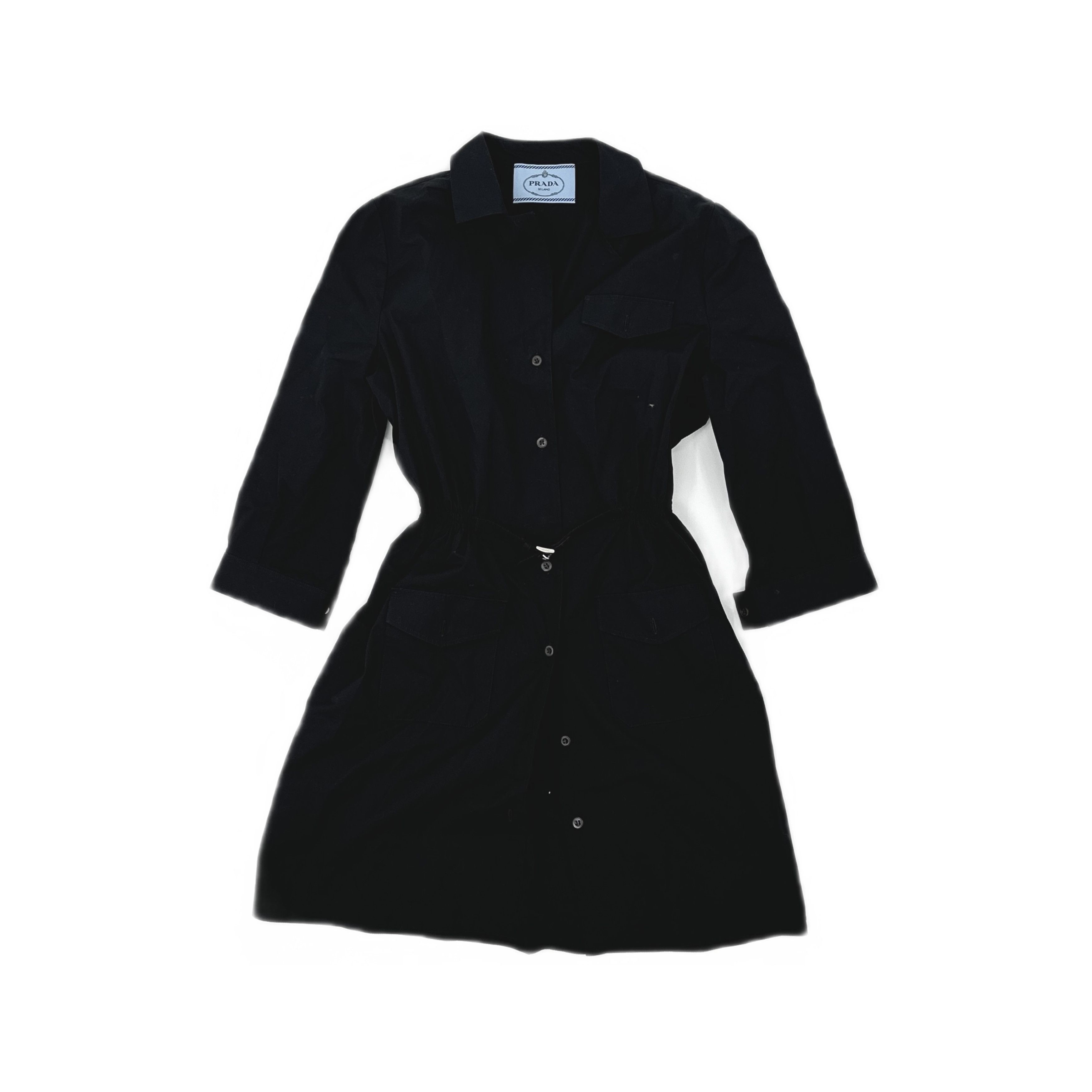 Prada Prada Black Poplin Mini Dress Size 38 Size XS / US 0-2 / IT 36-38 - 1 Thumbnail