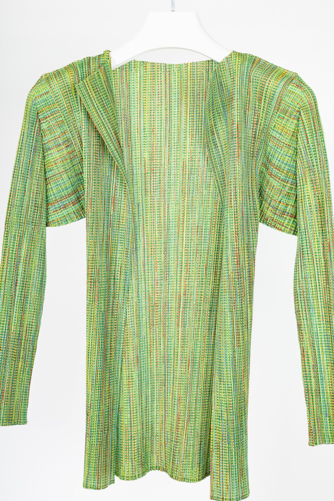 Pleats Please Issey Miyake Pleats Please Issey Miyake Pixel-Print Open-Front Cardigan Size ONE SIZE - 3 Thumbnail
