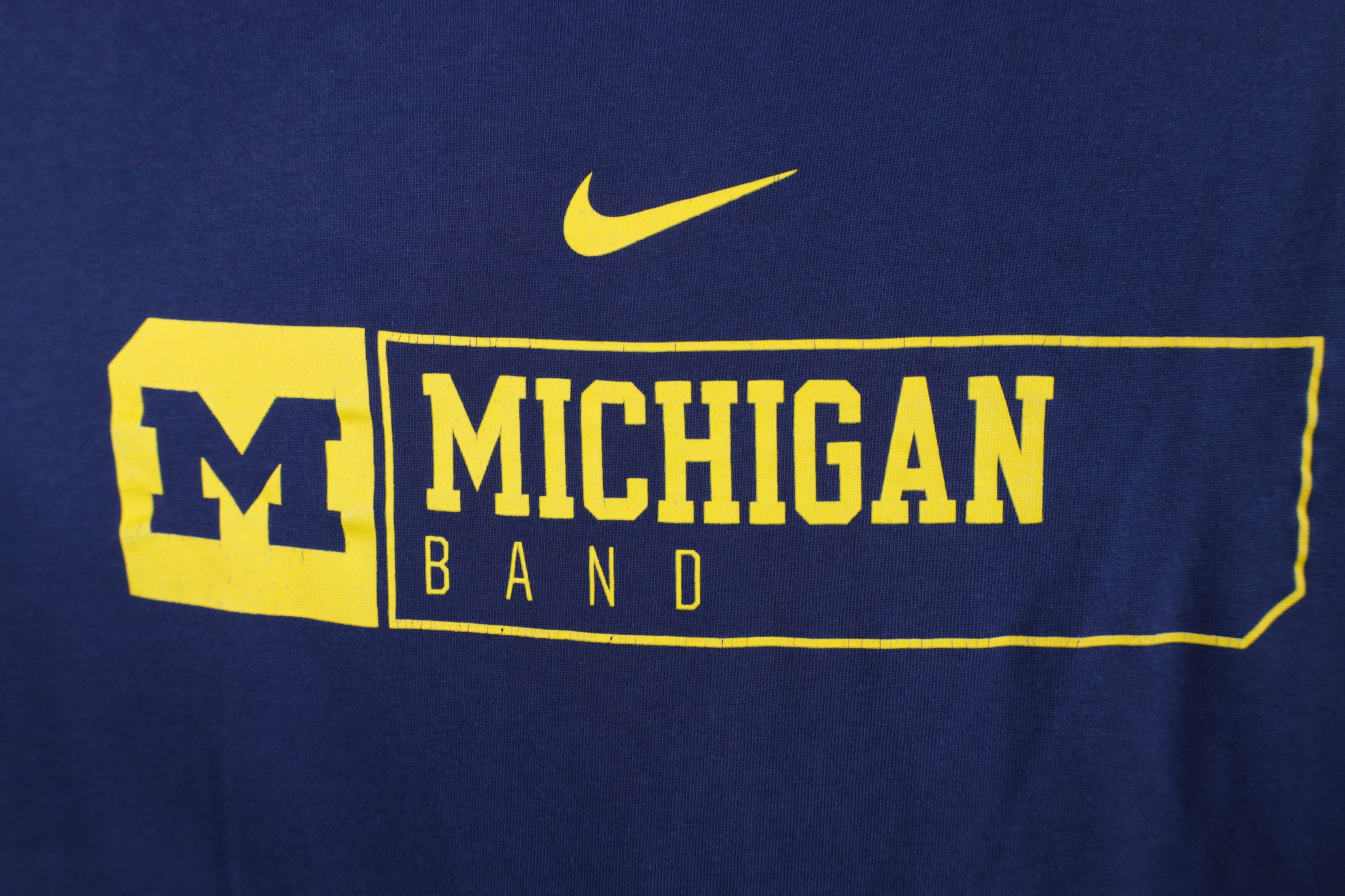 Nike Nike Spell Out University of Michigan Band T-Shirt Blue Size US M / EU 48-50 / 2 - 4 Thumbnail